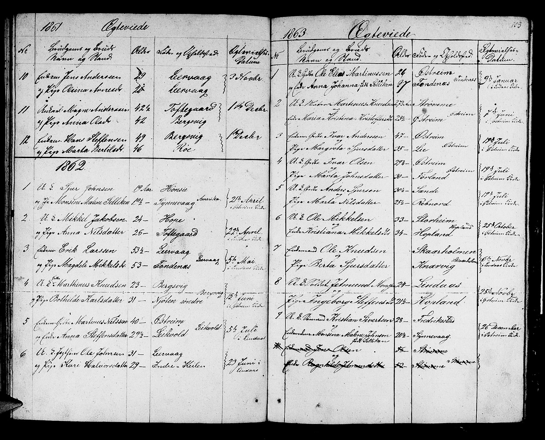 Lindås Sokneprestembete, SAB/A-76701/H/Hab: Parish register (copy) no. C 1, 1853-1867, p. 103