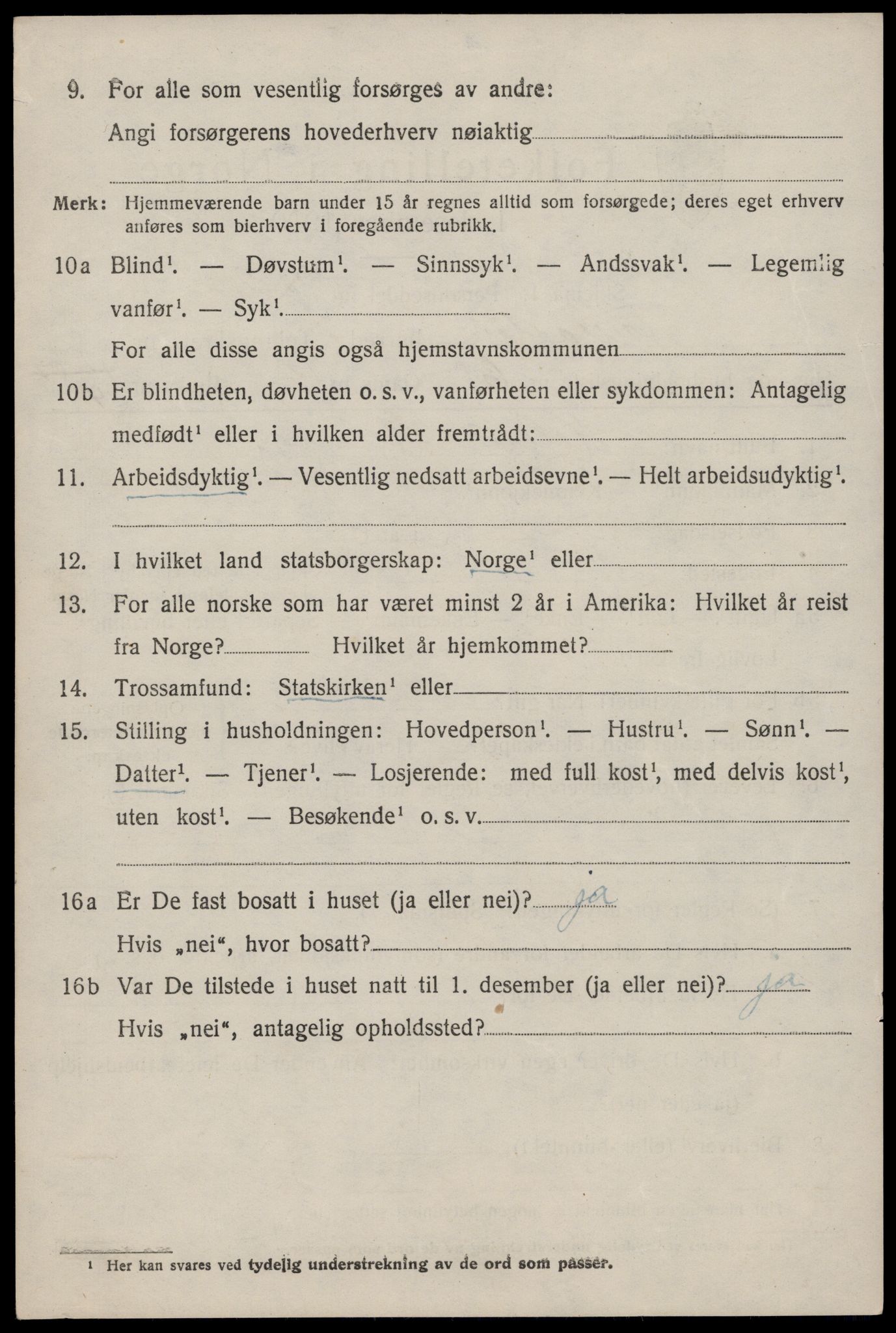 SAST, 1920 census for Torvastad, 1920, p. 3615