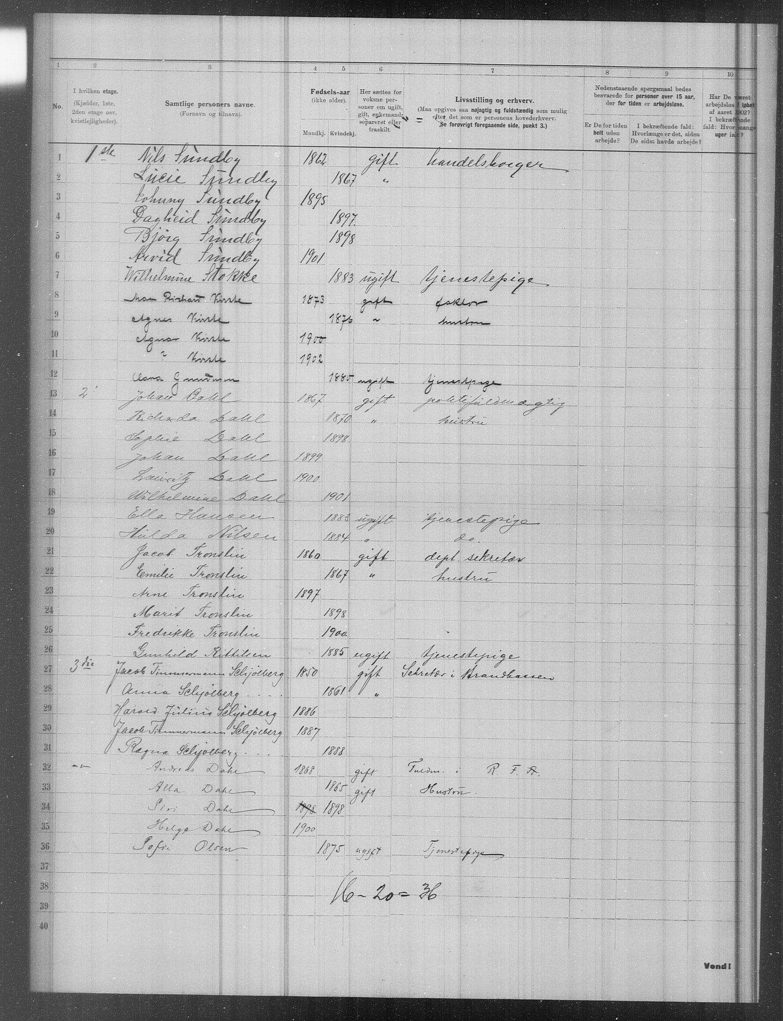 OBA, Municipal Census 1902 for Kristiania, 1902, p. 18178