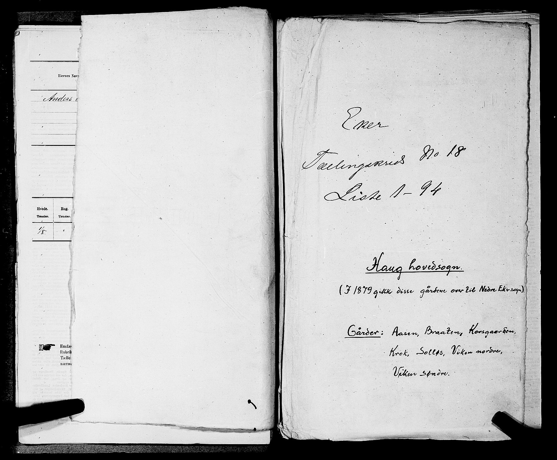 SAKO, 1875 census for 0624P Eiker, 1875, p. 3153