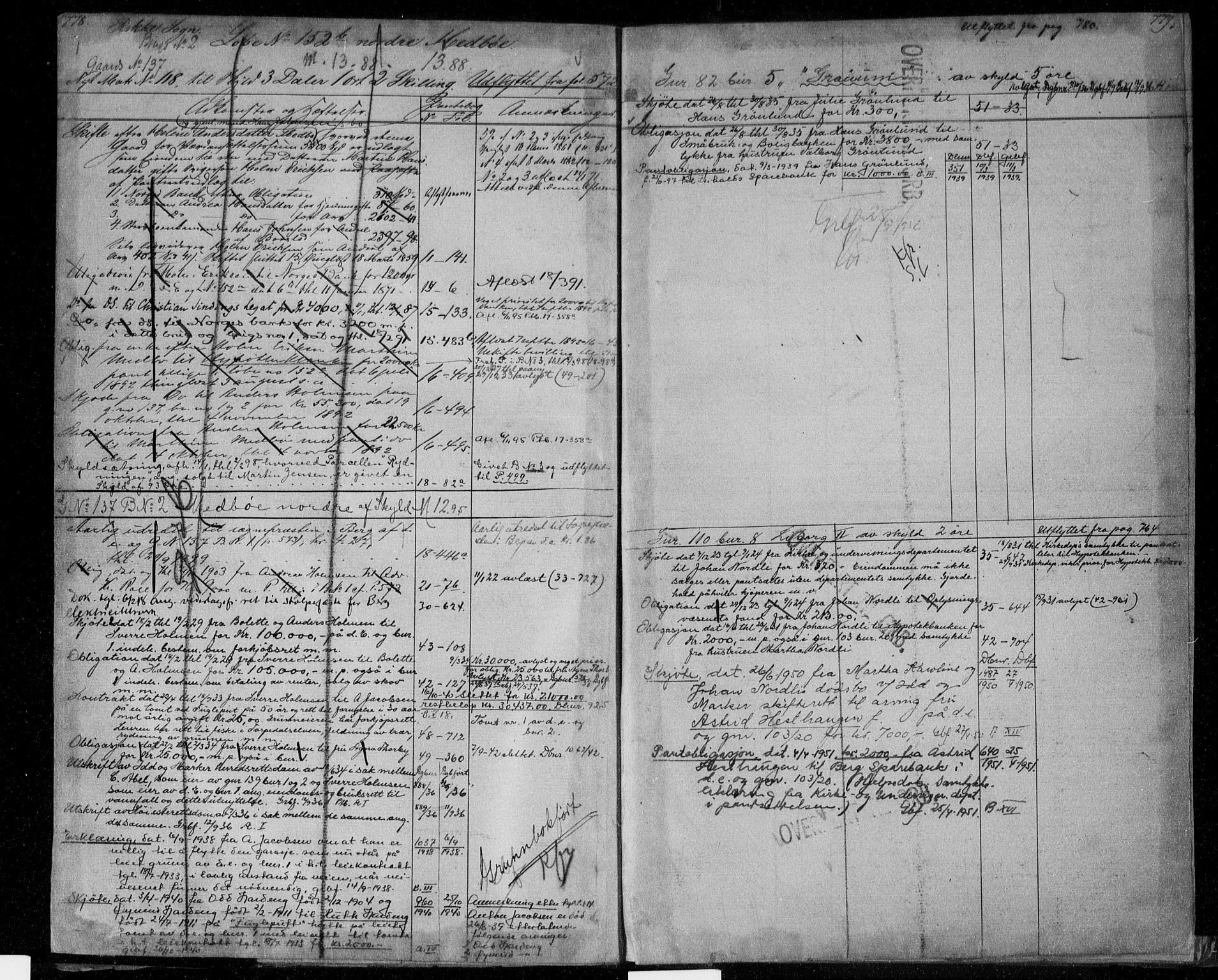 Idd og Marker sorenskriveri, AV/SAO-A-10283/G/Ga/Gac/L0004b: Mortgage register no. II 4b, 1848-1953, p. 778-779