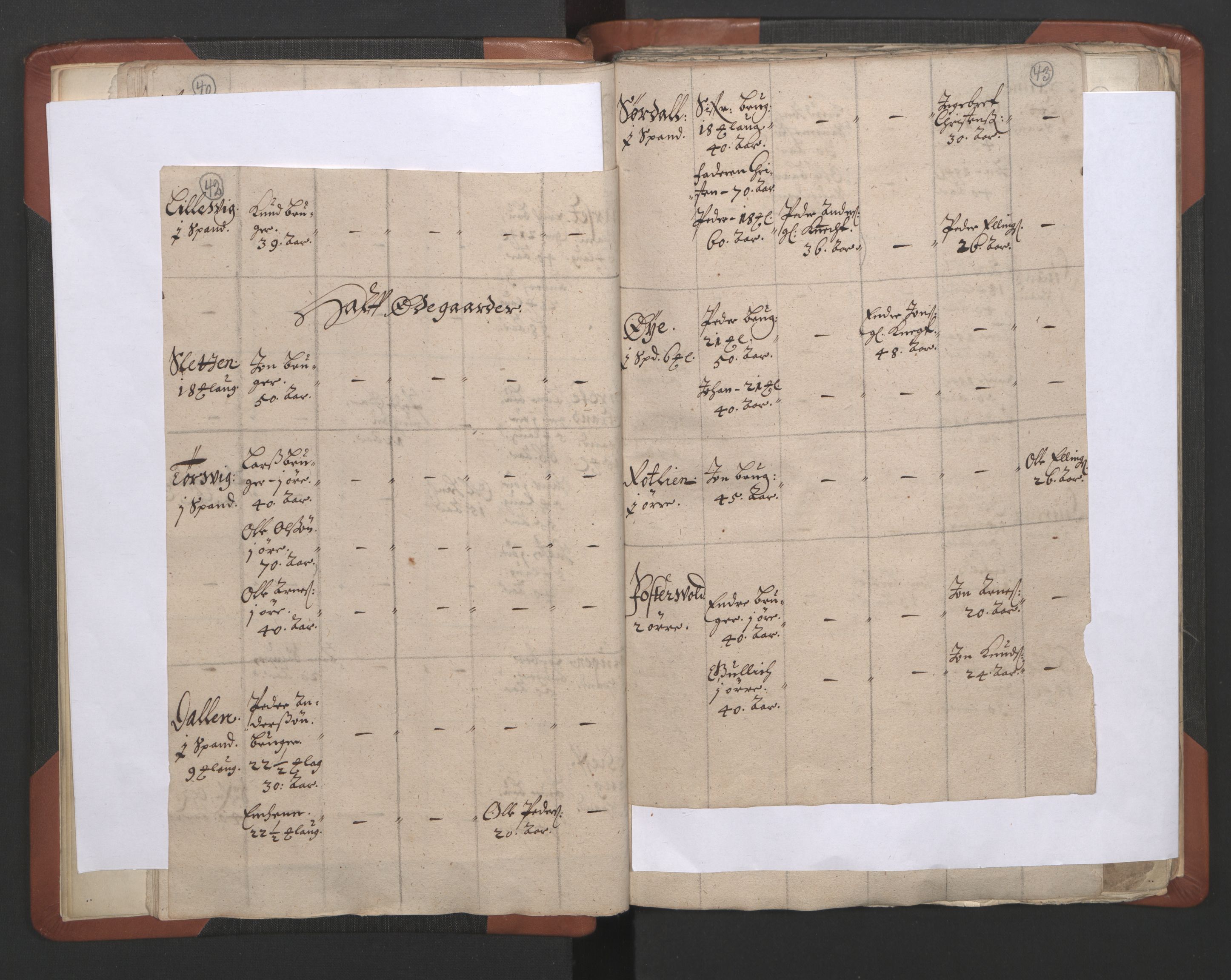 RA, Vicar's Census 1664-1666, no. 28: Nordmøre deanery, 1664-1666, p. 42-43