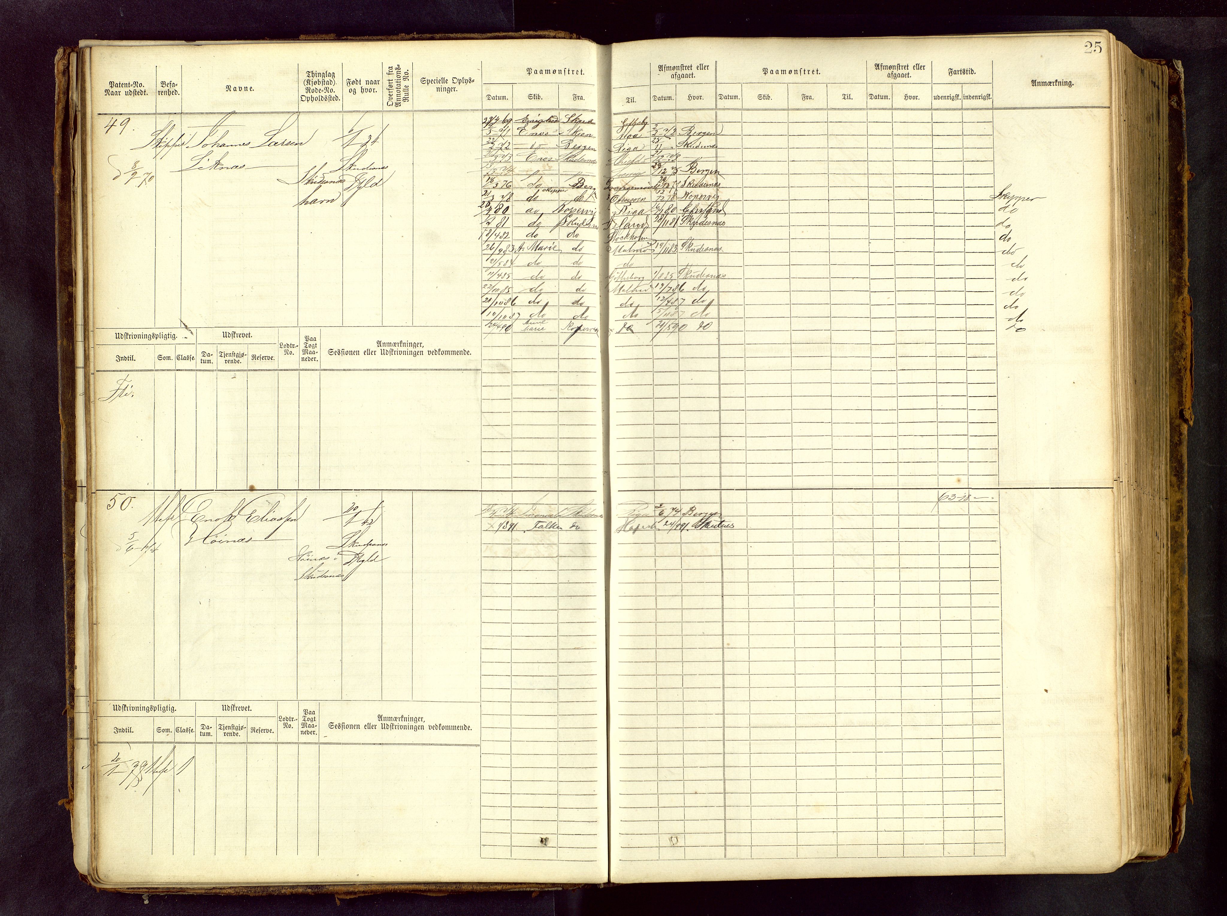 Haugesund sjømannskontor, AV/SAST-A-102007/F/Fb/Fbb/L0001: Sjøfartsrulle Skudenes krets No 1 - 958, 1860-1948, p. 25