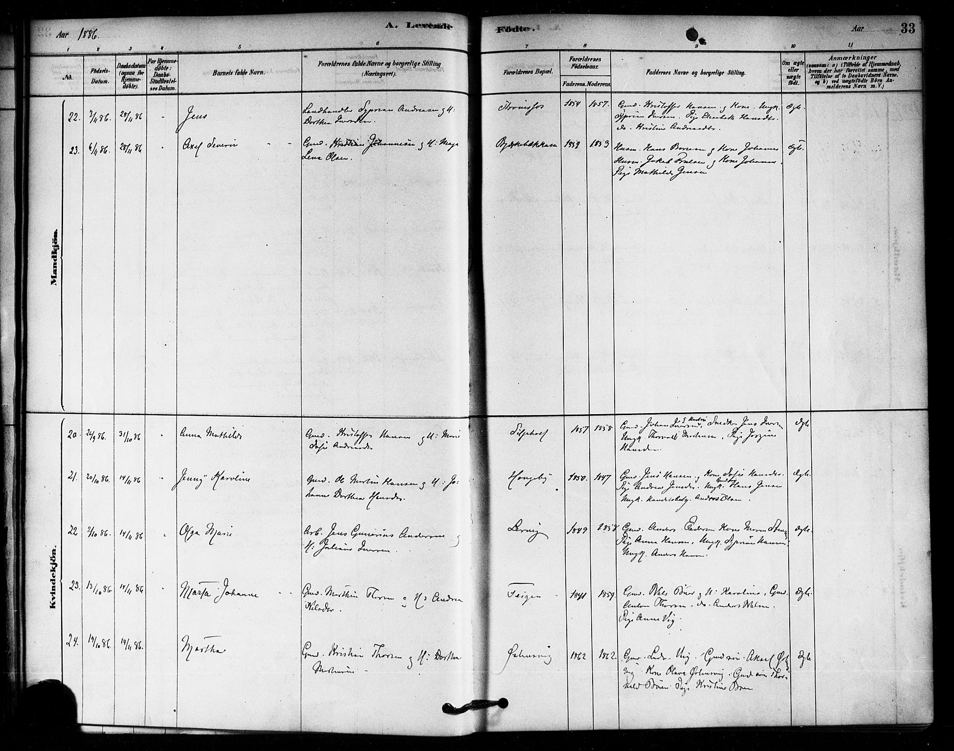 Aremark prestekontor Kirkebøker, AV/SAO-A-10899/F/Fa/L0005: Parish register (official) no. I 5, 1878-1897, p. 33