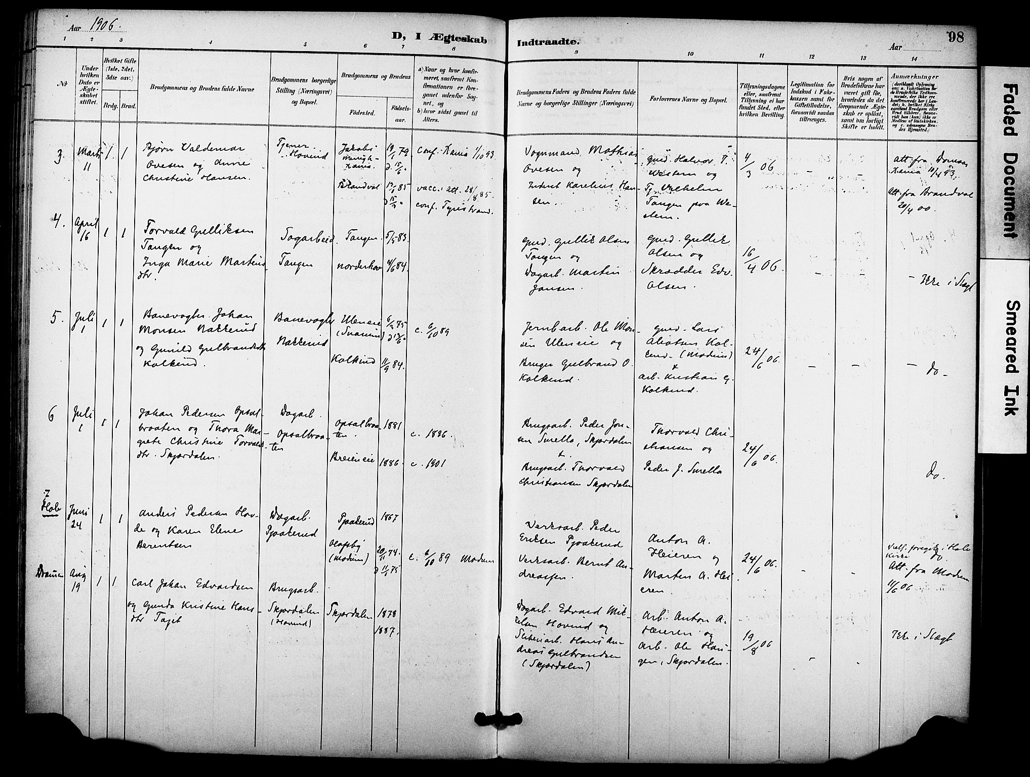 Hole kirkebøker, AV/SAKO-A-228/F/Fb/L0002: Parish register (official) no. II 2, 1892-1906, p. 98