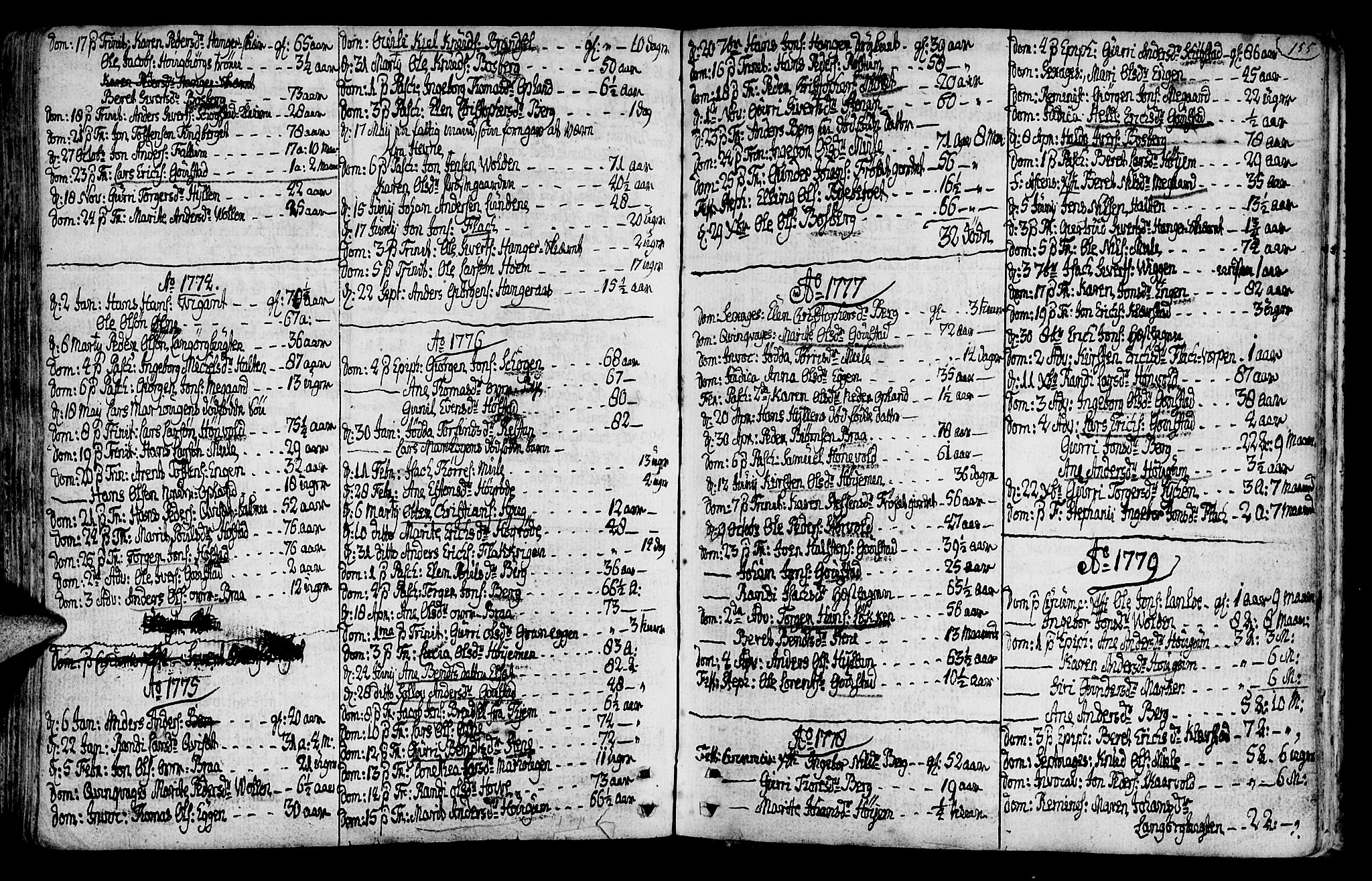 Ministerialprotokoller, klokkerbøker og fødselsregistre - Sør-Trøndelag, SAT/A-1456/612/L0370: Parish register (official) no. 612A04, 1754-1802, p. 155