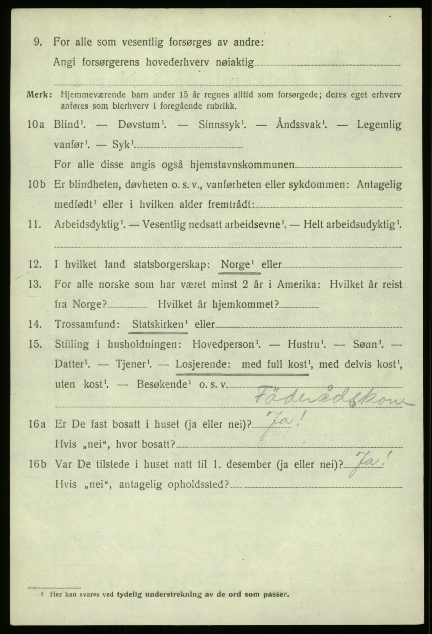 SAB, 1920 census for Fjaler, 1920, p. 3890