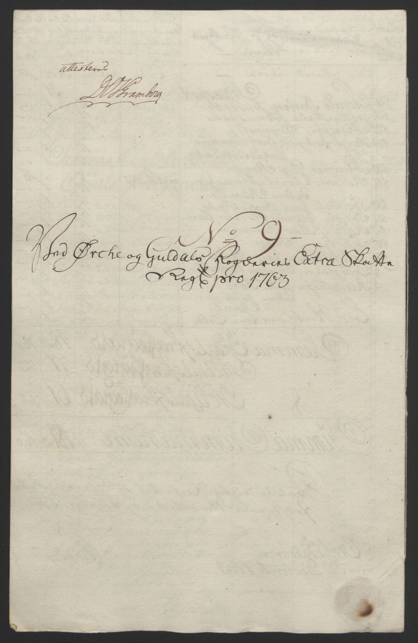 Rentekammeret inntil 1814, Reviderte regnskaper, Fogderegnskap, AV/RA-EA-4092/R60/L4094: Ekstraskatten Orkdal og Gauldal, 1762-1765, p. 120