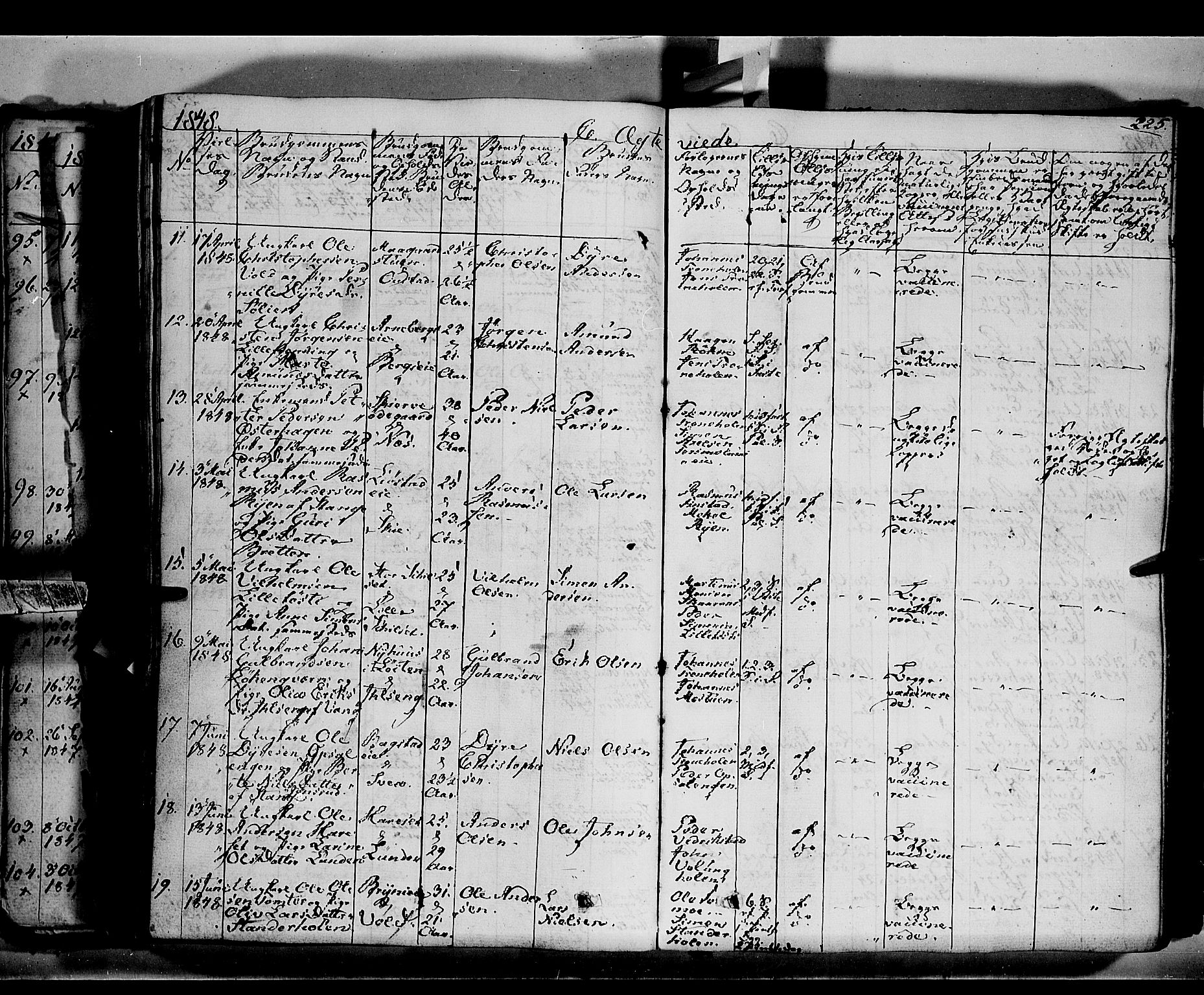 Romedal prestekontor, AV/SAH-PREST-004/K/L0004: Parish register (official) no. 4, 1847-1861, p. 225