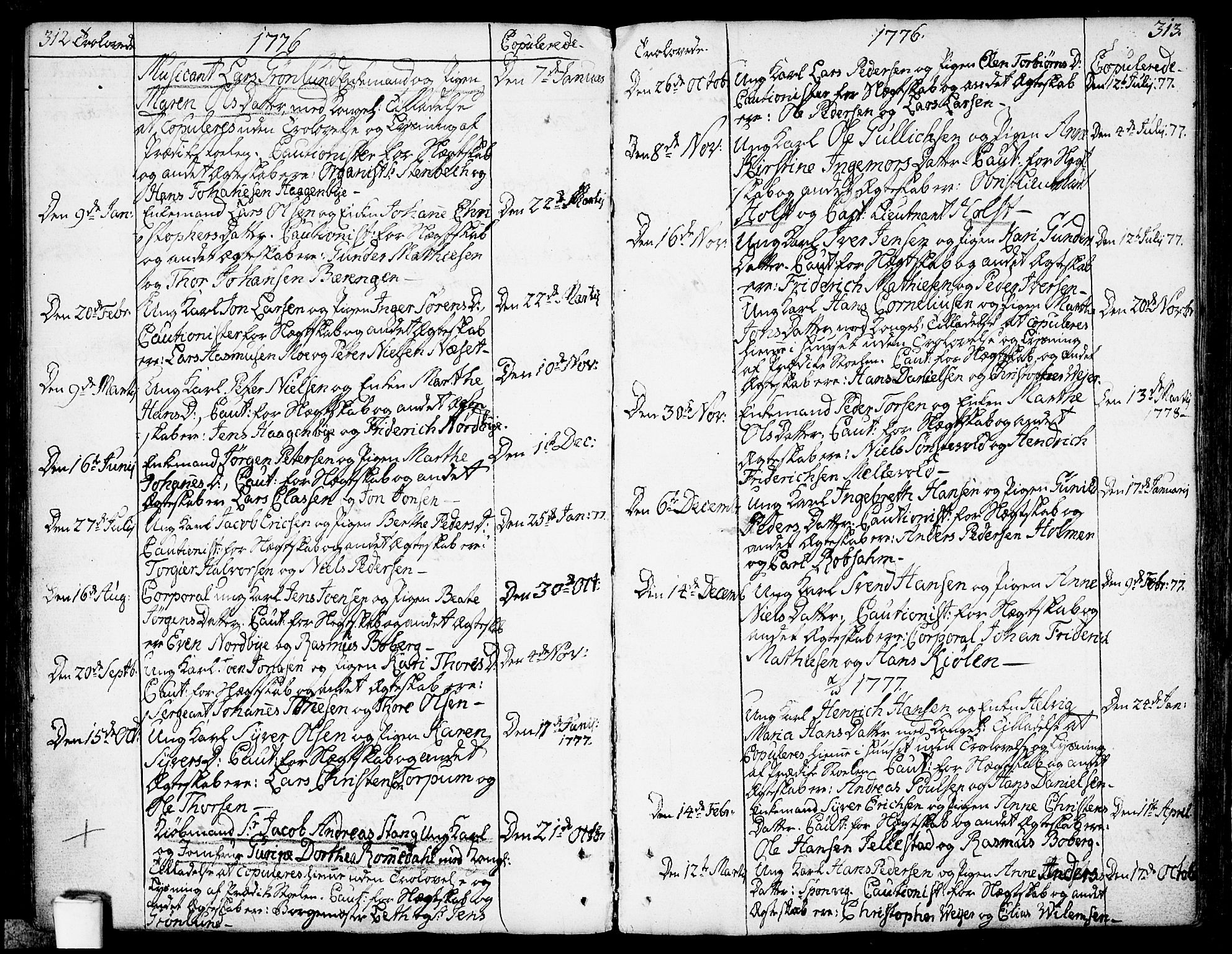 Berg prestekontor Kirkebøker, AV/SAO-A-10902/F/Fa/L0001: Parish register (official) no. I 1, 1770-1814, p. 312-313