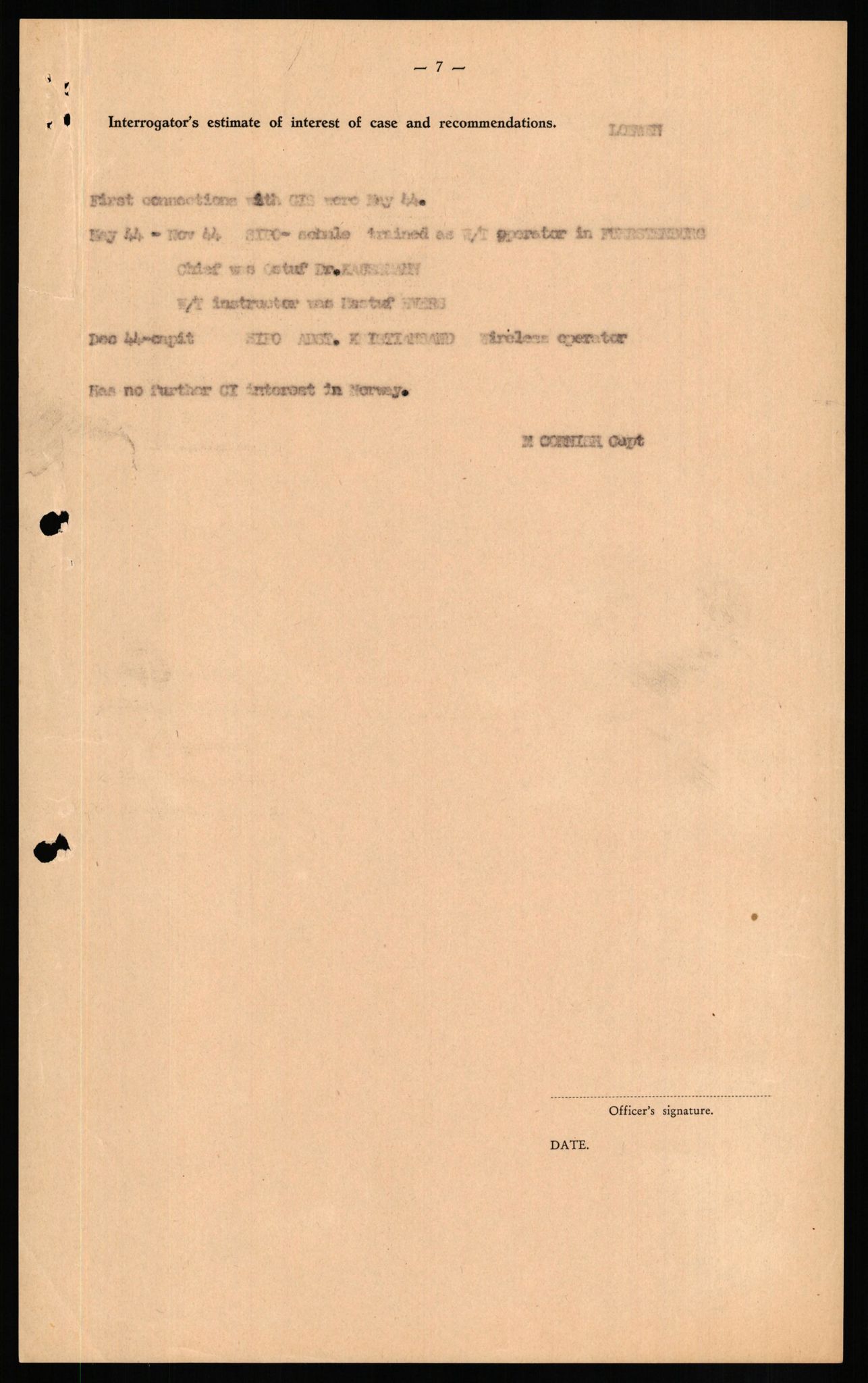 Forsvaret, Forsvarets overkommando II, AV/RA-RAFA-3915/D/Db/L0020: CI Questionaires. Tyske okkupasjonsstyrker i Norge. Tyskere., 1945-1946, p. 516