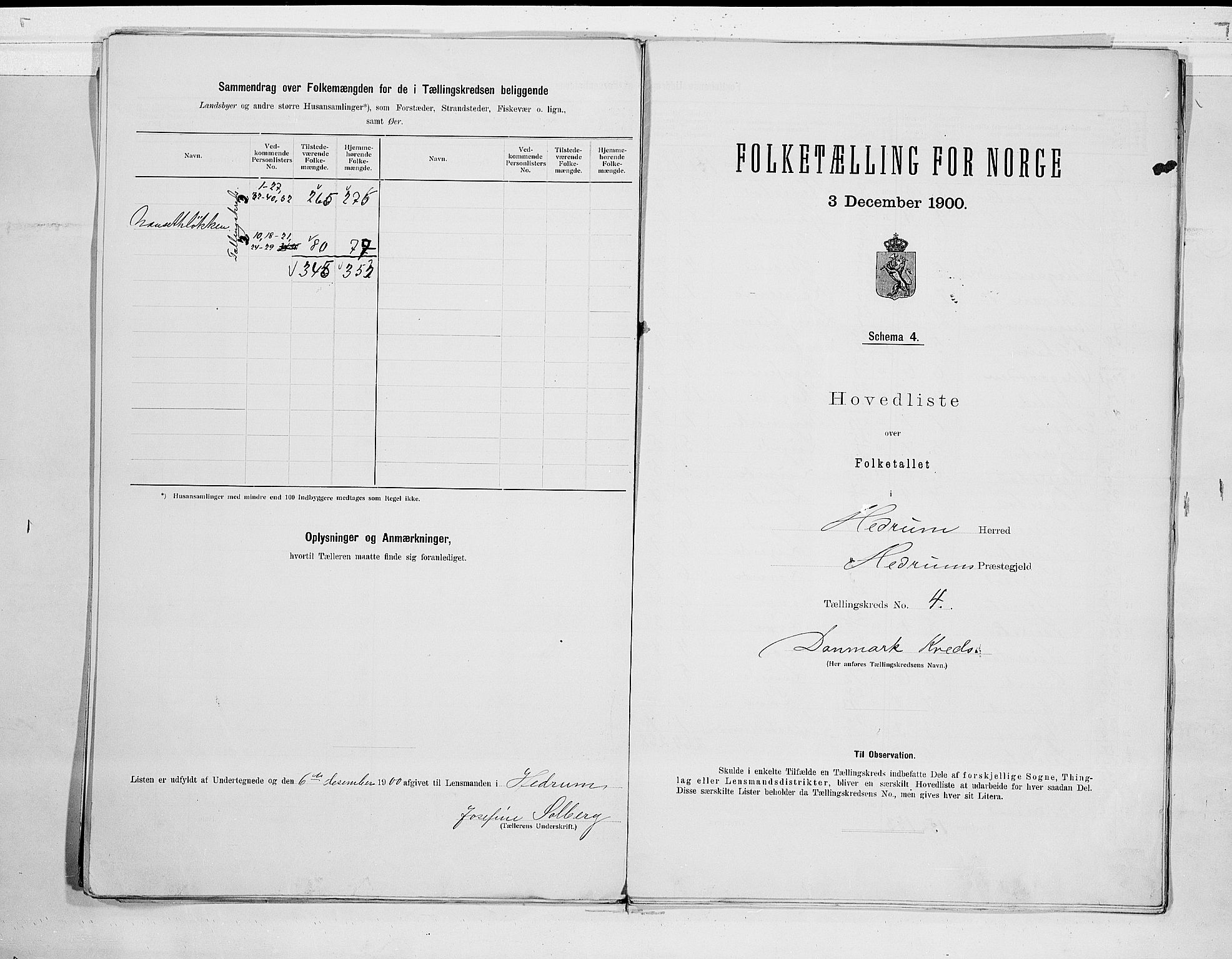 RA, 1900 census for Hedrum, 1900, p. 10