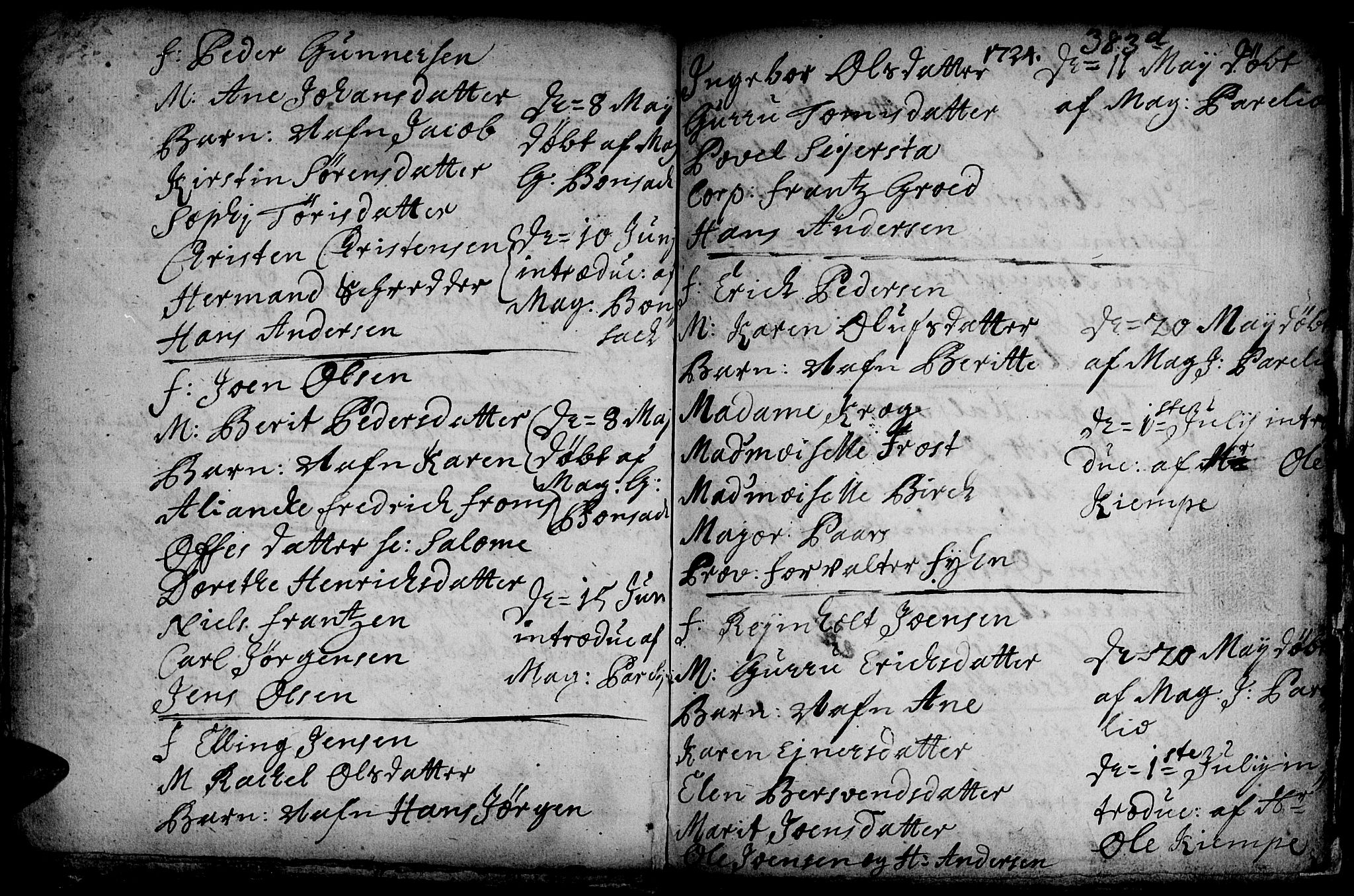 Ministerialprotokoller, klokkerbøker og fødselsregistre - Sør-Trøndelag, AV/SAT-A-1456/601/L0035: Parish register (official) no. 601A03, 1713-1728, p. 383e