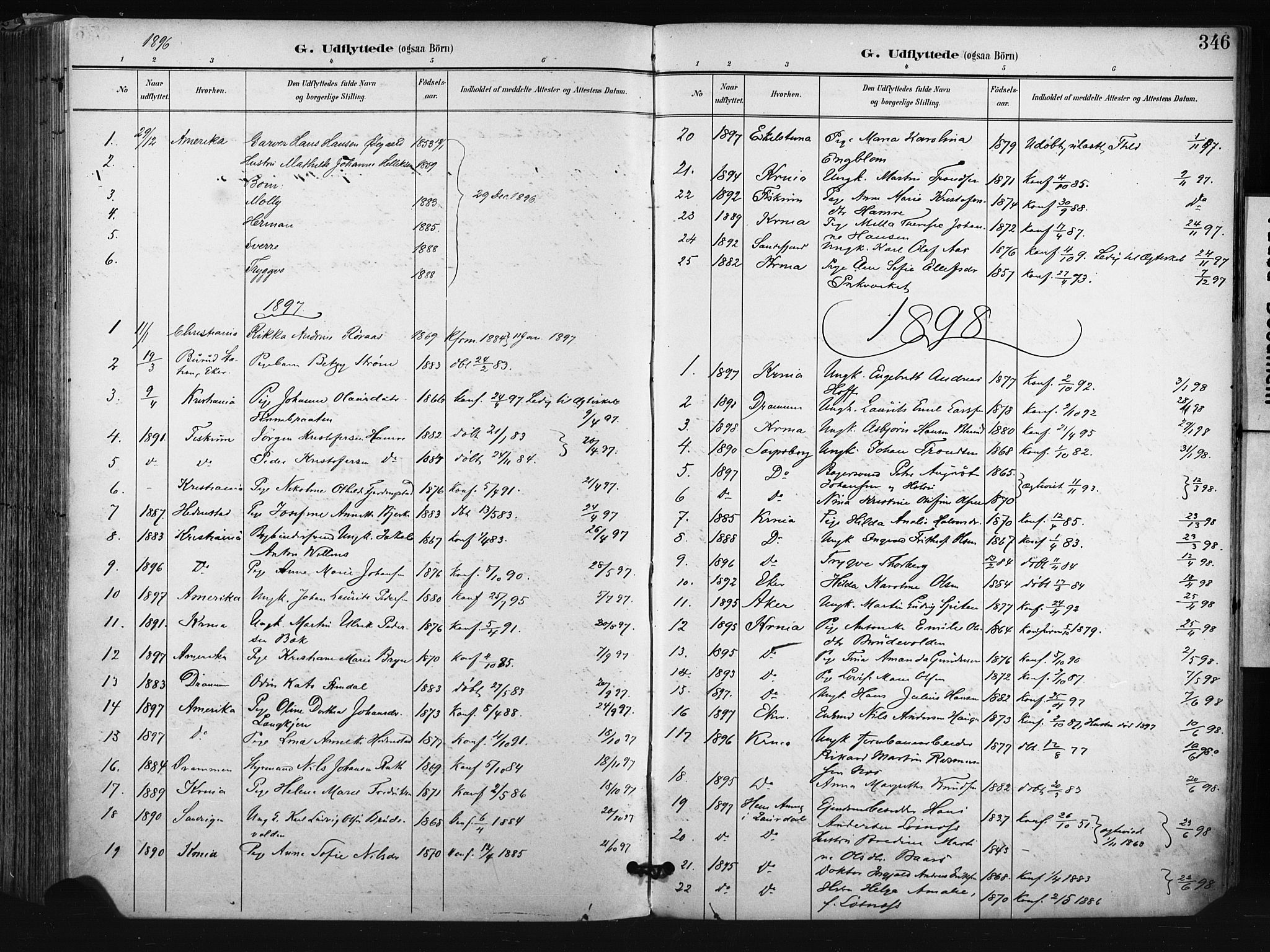 Kongsberg kirkebøker, AV/SAKO-A-22/F/Fb/L0003: Parish register (official) no. II 3, 1896-1905, p. 346