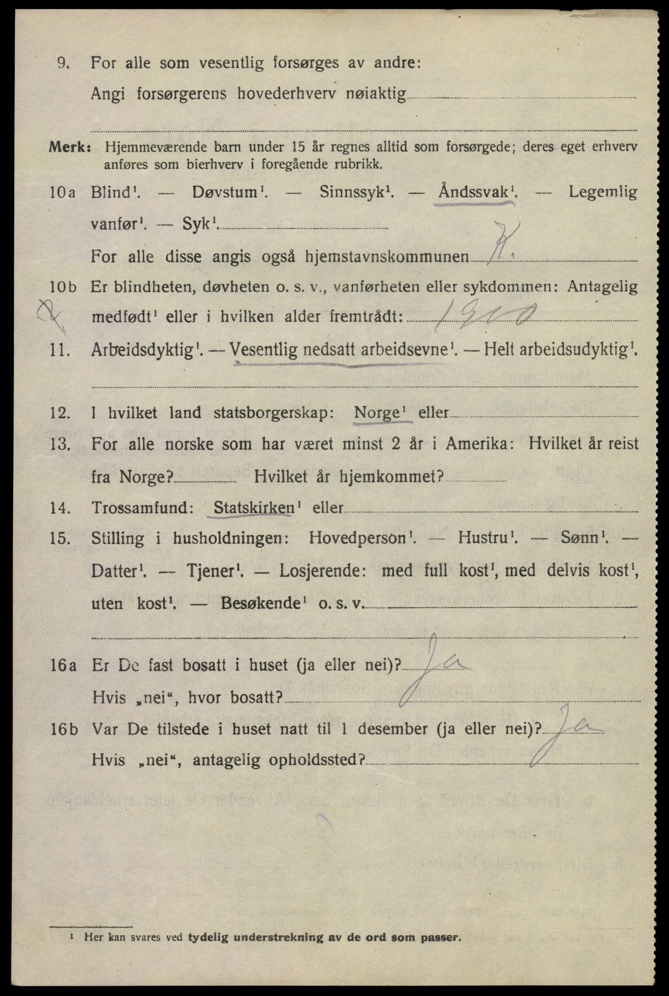 SAKO, 1920 census for Kragerø, 1920, p. 13106