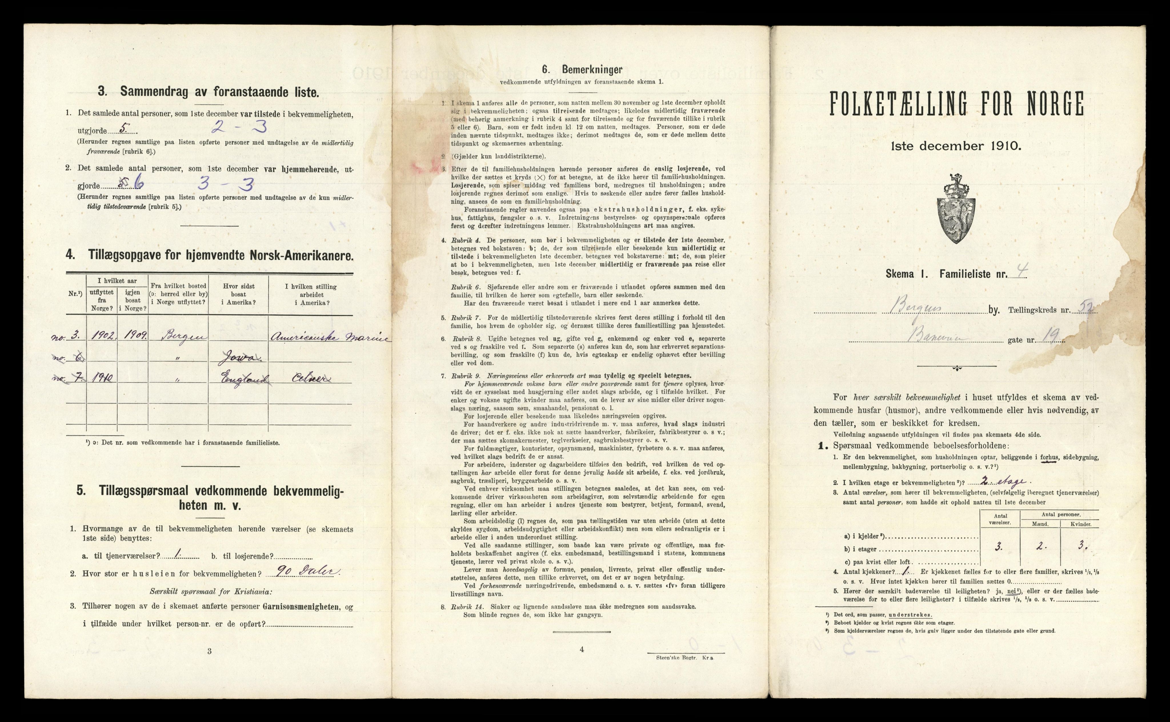 RA, 1910 census for Bergen, 1910, p. 17947