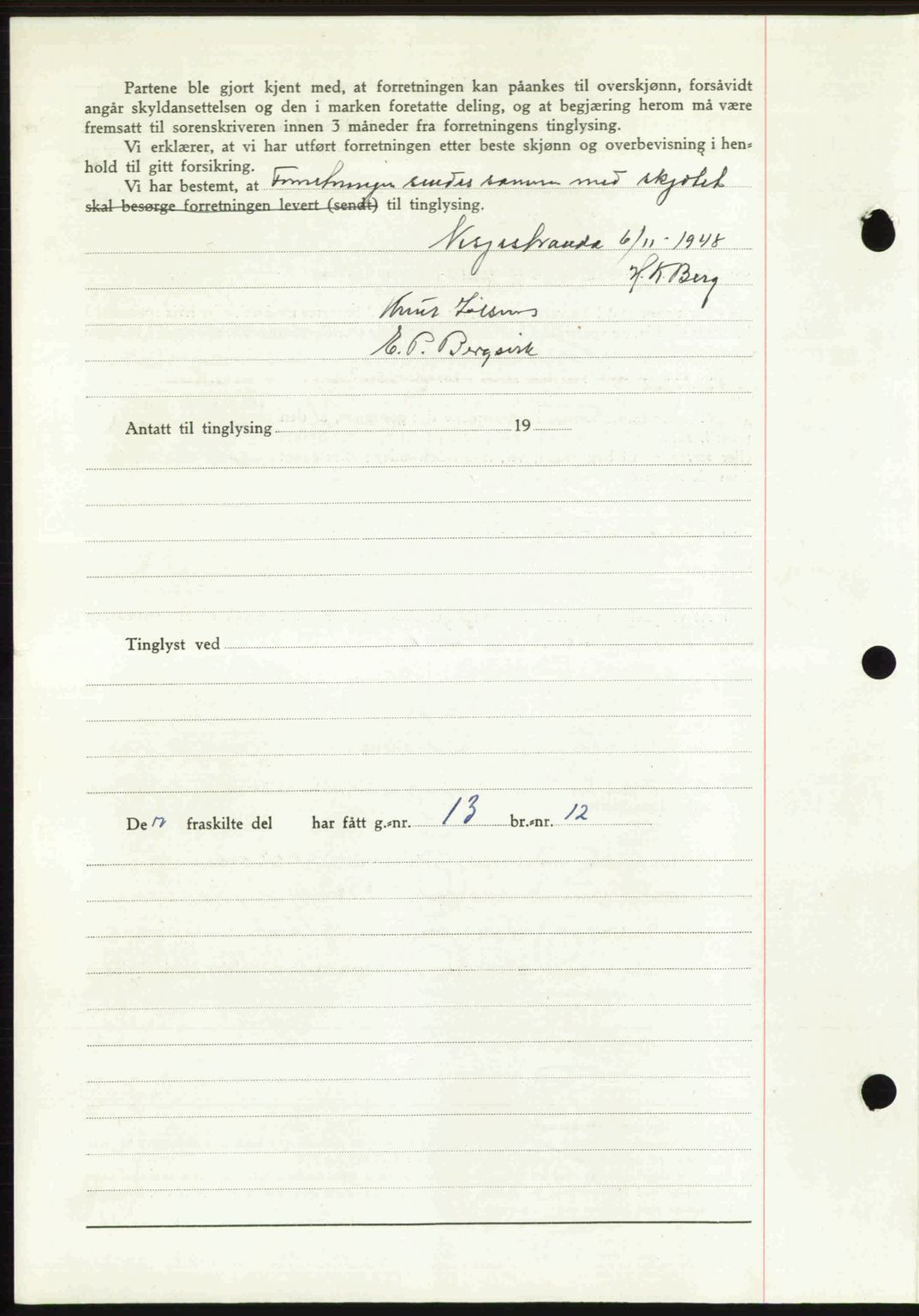 Romsdal sorenskriveri, AV/SAT-A-4149/1/2/2C: Mortgage book no. A27, 1948-1948, Diary no: : 2981/1948