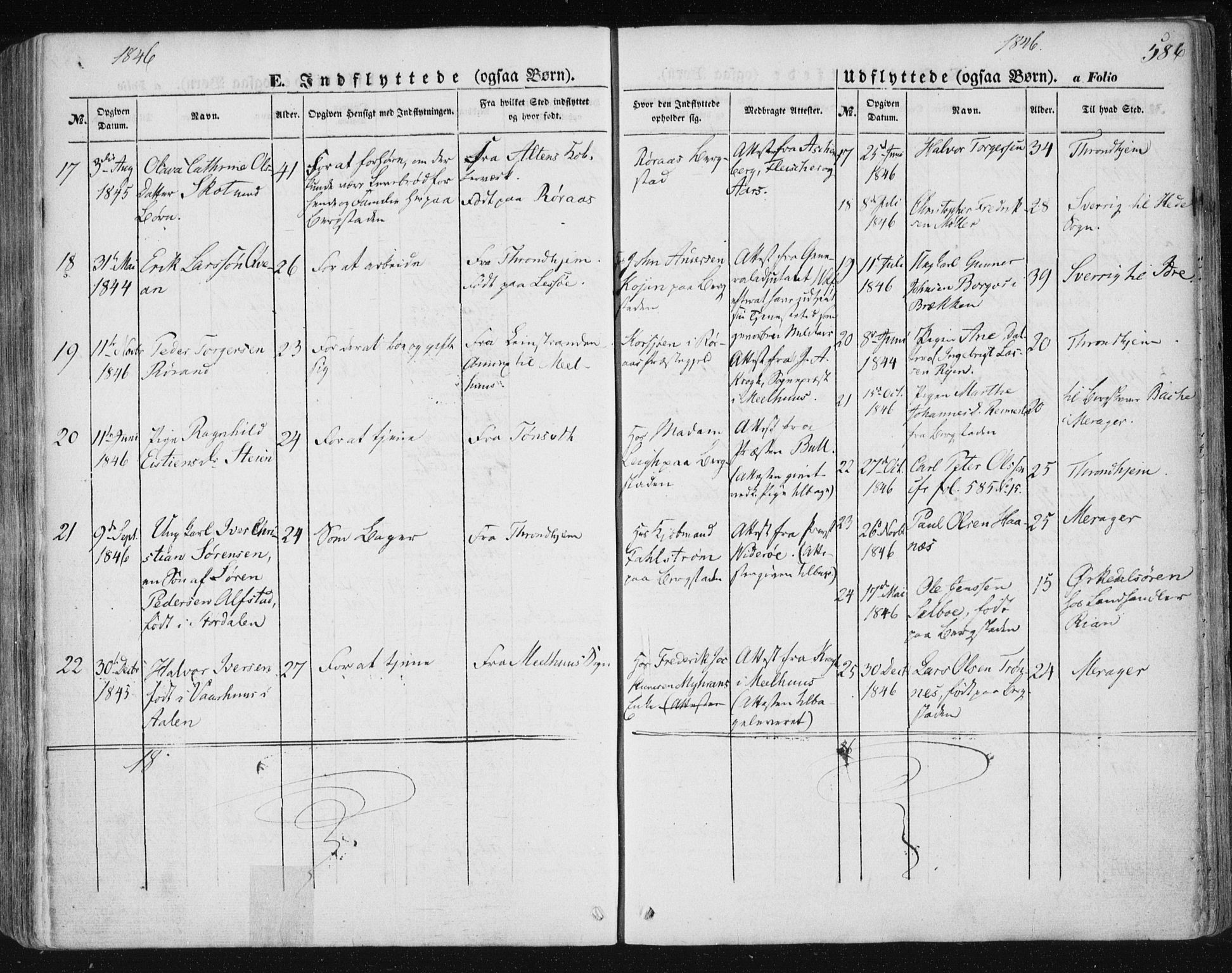 Ministerialprotokoller, klokkerbøker og fødselsregistre - Sør-Trøndelag, SAT/A-1456/681/L0931: Parish register (official) no. 681A09, 1845-1859, p. 586