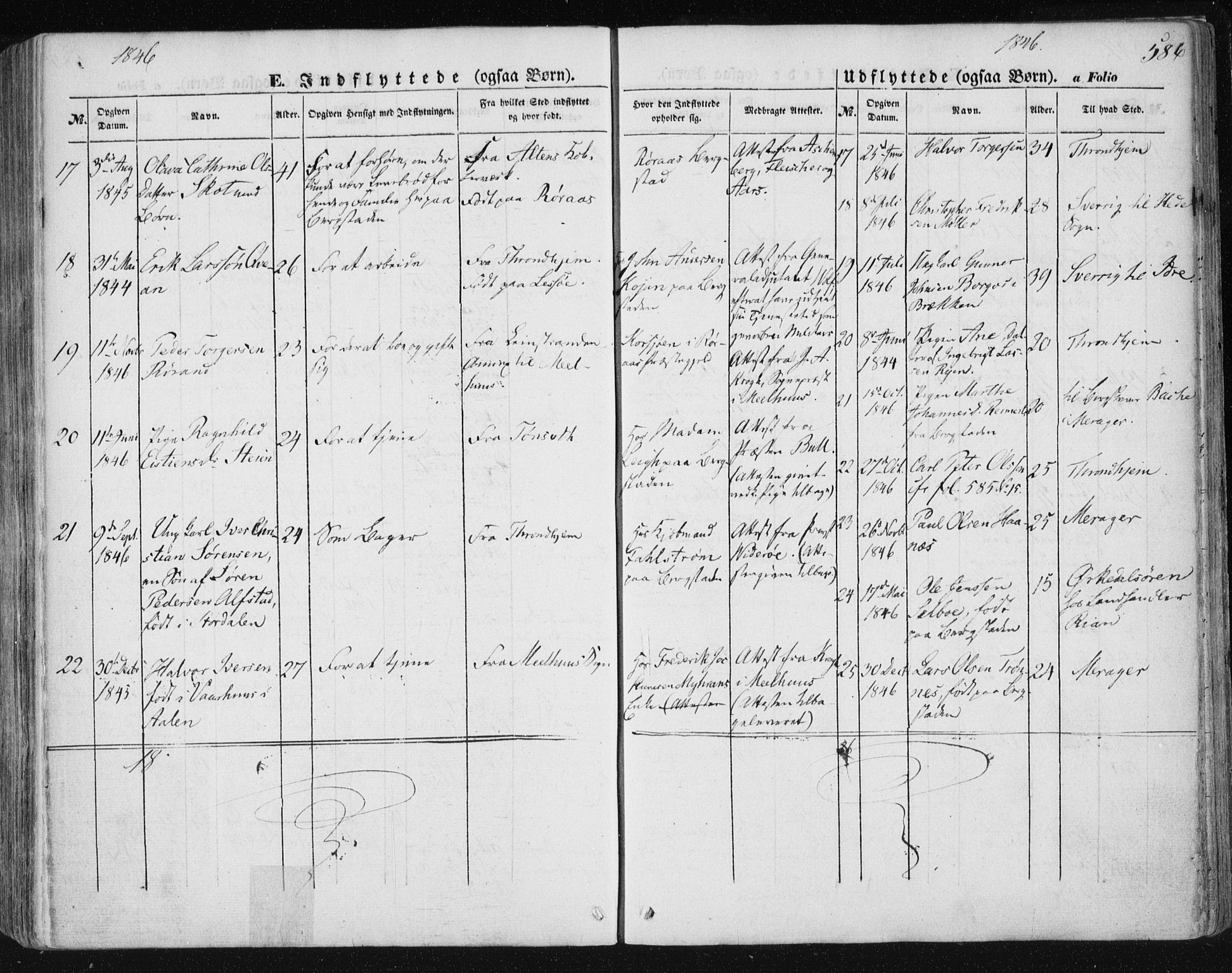 Ministerialprotokoller, klokkerbøker og fødselsregistre - Sør-Trøndelag, AV/SAT-A-1456/681/L0931: Parish register (official) no. 681A09, 1845-1859, p. 586