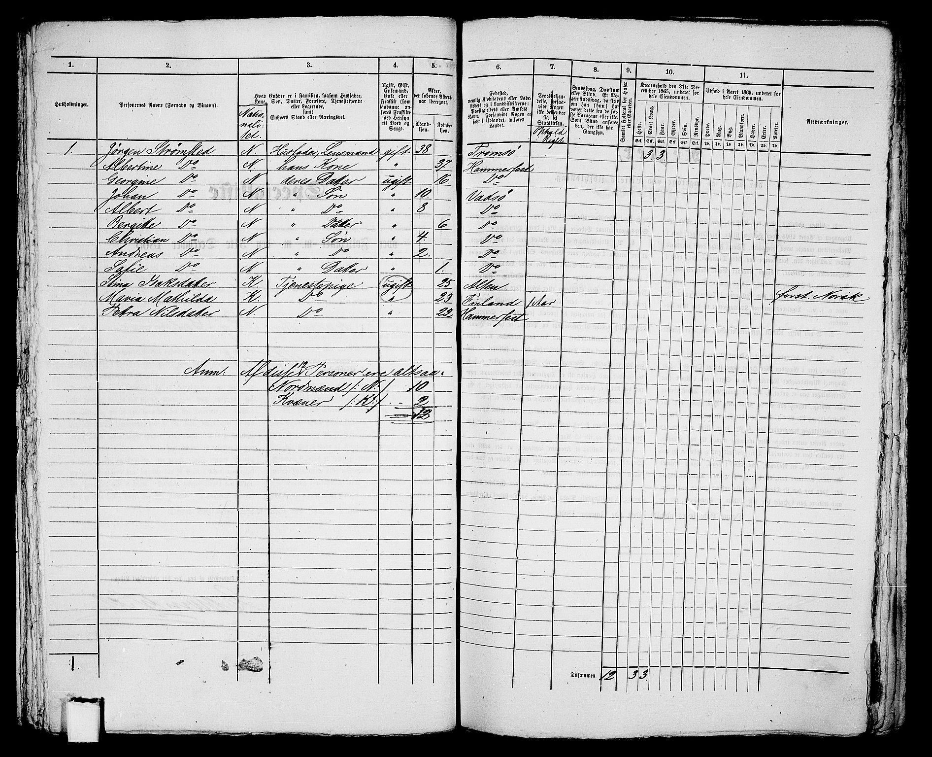 RA, 1865 census for Vadsø/Vadsø, 1865, p. 76