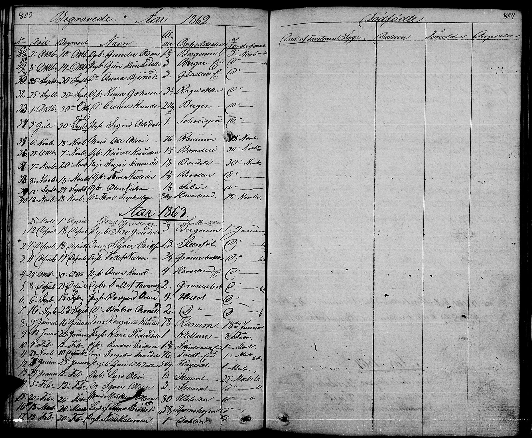 Nord-Aurdal prestekontor, SAH/PREST-132/H/Ha/Hab/L0001: Parish register (copy) no. 1, 1834-1887, p. 803-804