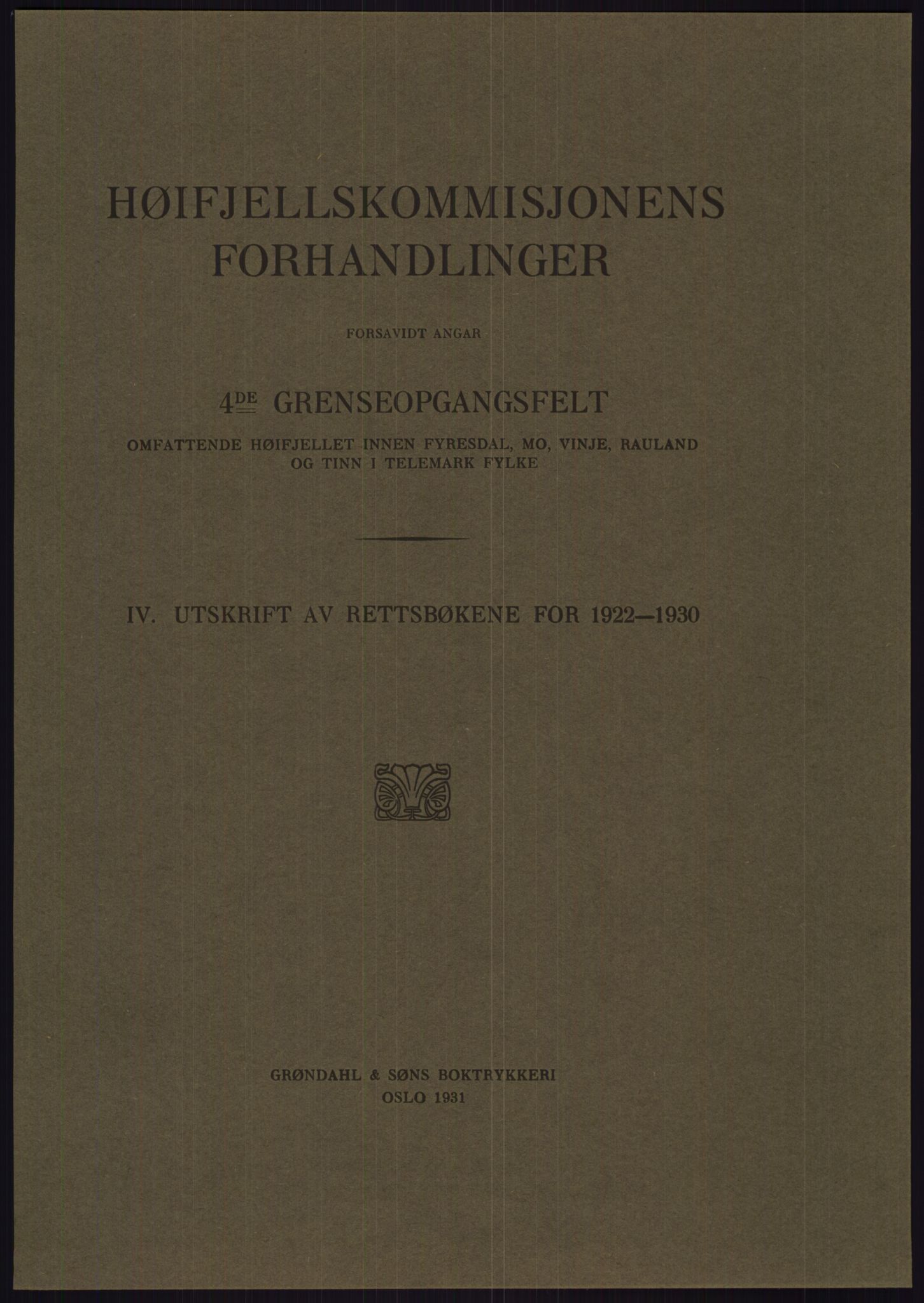 Høyfjellskommisjonen, AV/RA-S-1546/X/Xa/L0001: Nr. 1-33, 1909-1953, p. 1698