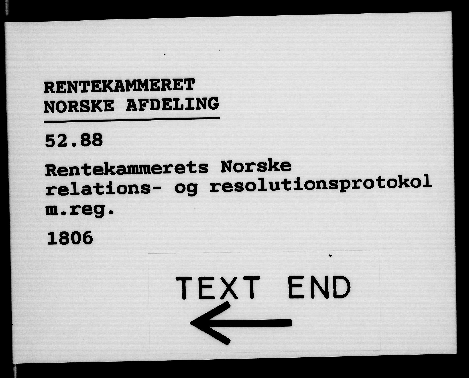 Rentekammeret, Kammerkanselliet, RA/EA-3111/G/Gf/Gfa/L0088: Norsk relasjons- og resolusjonsprotokoll (merket RK 52.88), 1806, p. 800