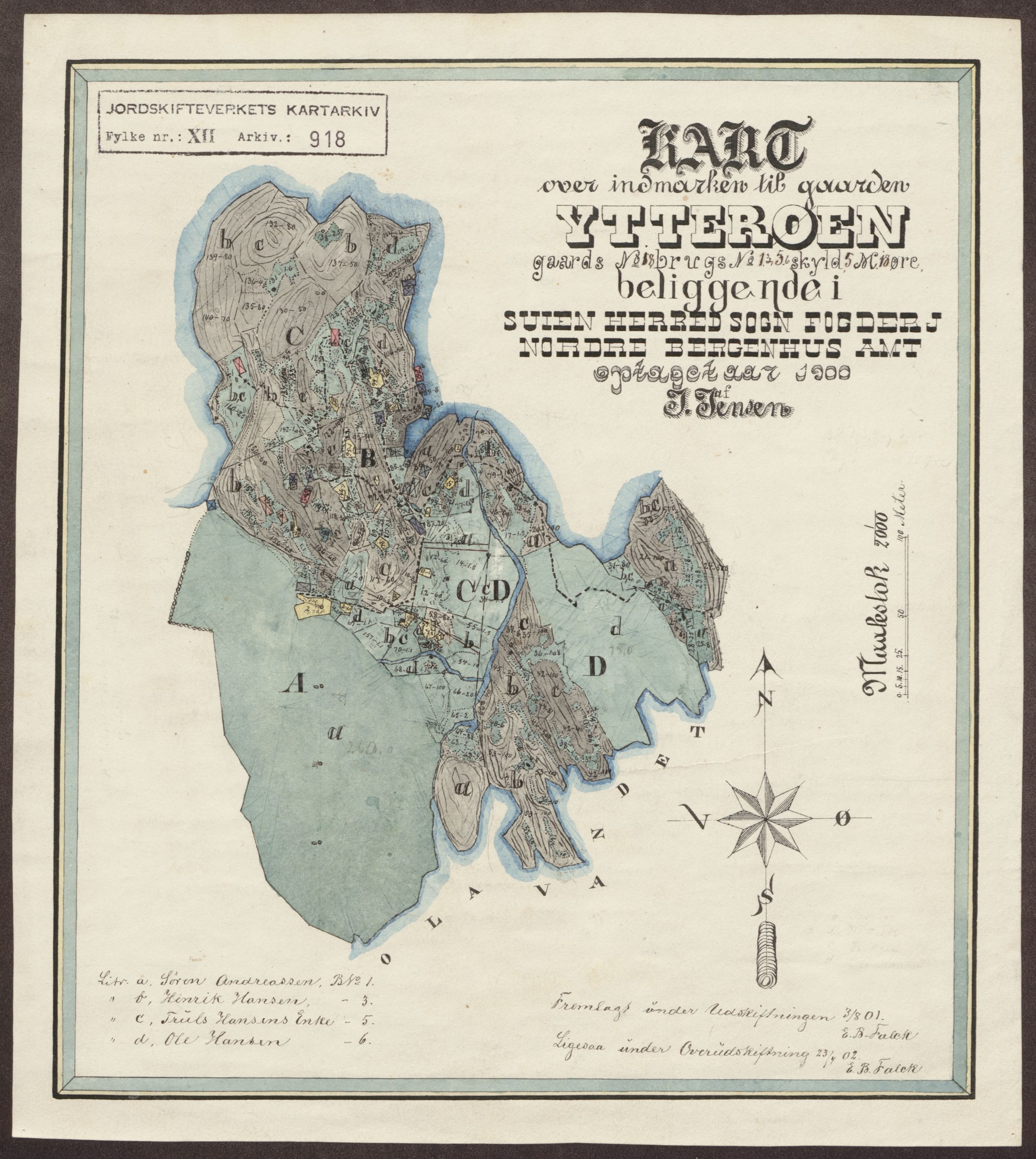 Jordskifteverkets kartarkiv, RA/S-3929/T, 1859-1988, p. 1050