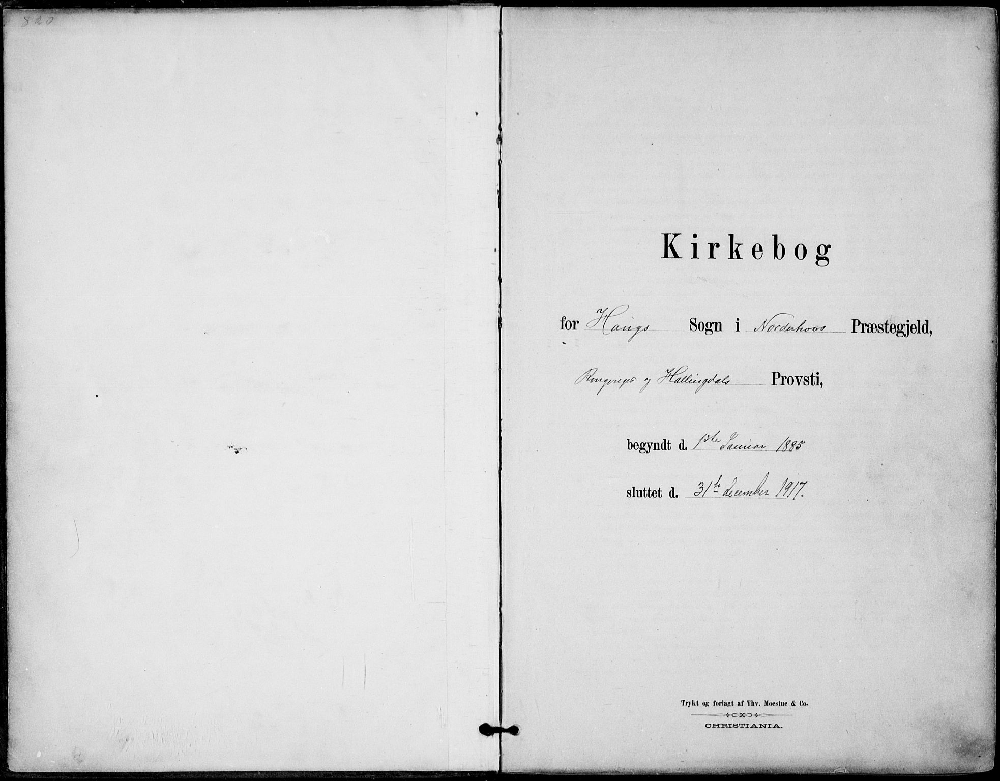 Haug kirkebøker, SAKO/A-604/F/Fa/L0001: Parish register (official) no. 1, 1885-1917