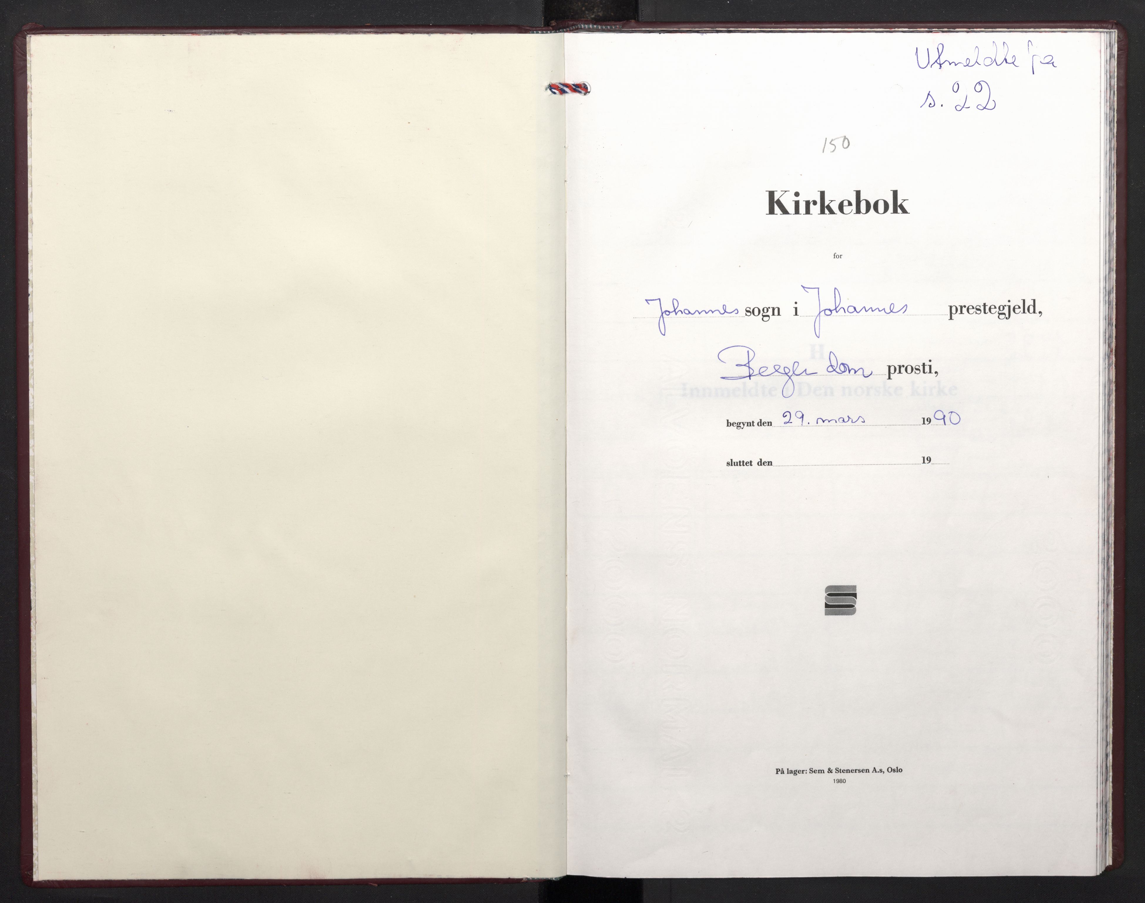 Johanneskirken sokneprestembete, AV/SAB-A-76001/H/Haa/L0031: Parish register (official) no. G 3, 1990-2002