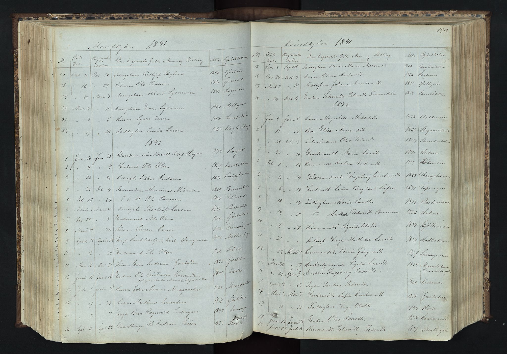 Romedal prestekontor, SAH/PREST-004/L/L0011: Parish register (copy) no. 11, 1867-1895, p. 199