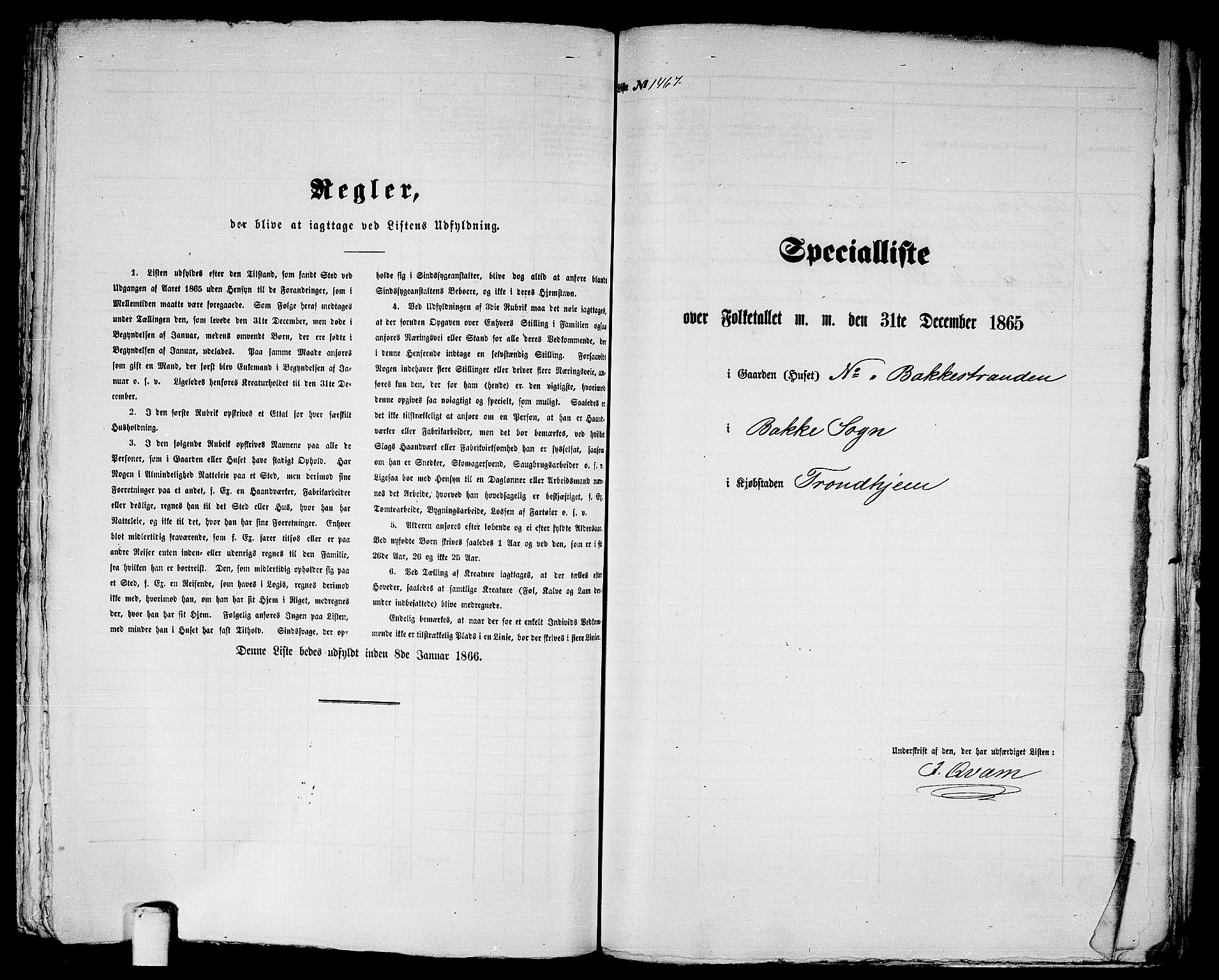 RA, 1865 census for Trondheim, 1865, p. 3034