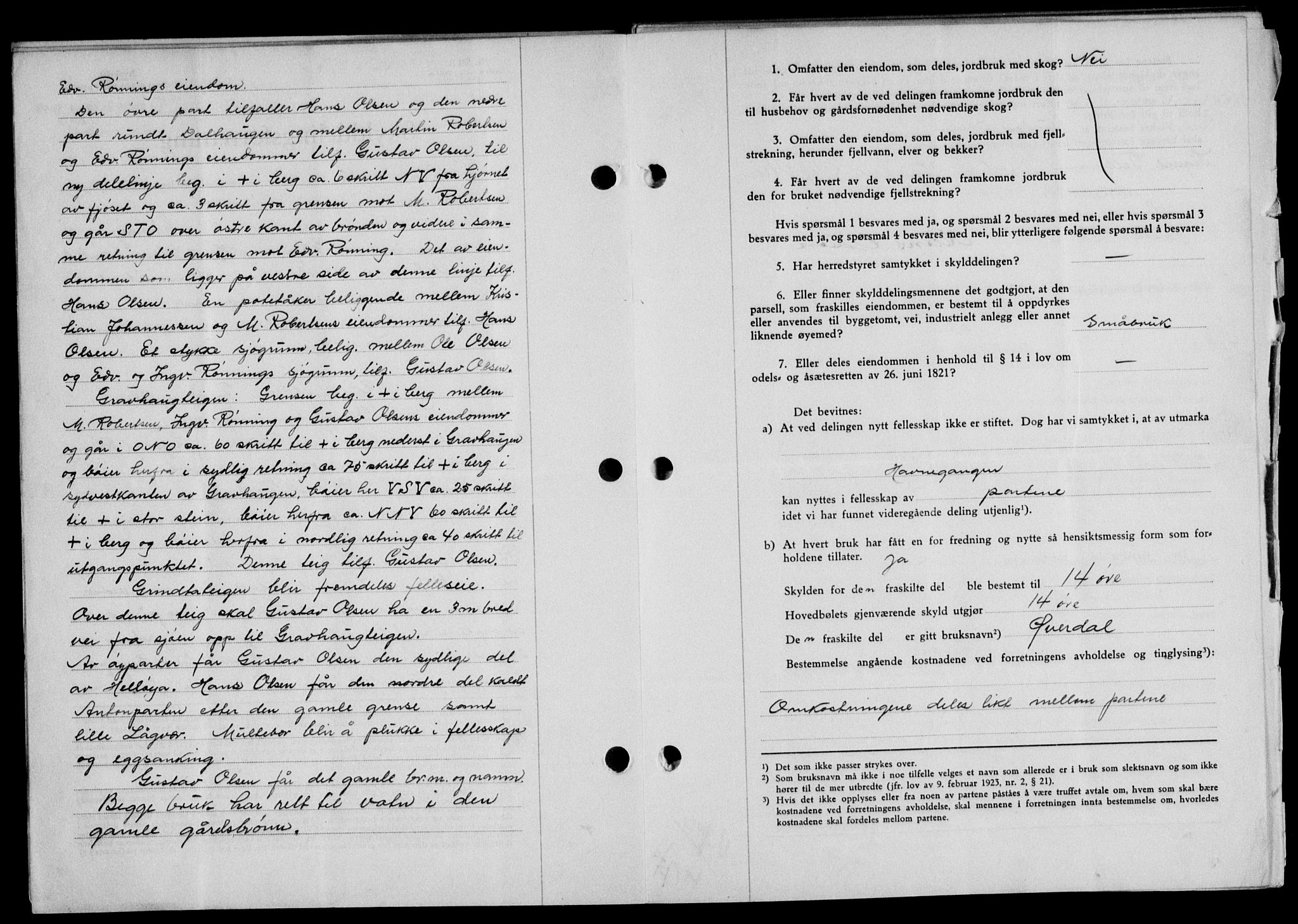 Lofoten sorenskriveri, AV/SAT-A-0017/1/2/2C/L0015a: Mortgage book no. 15a, 1946-1947, Diary no: : 1743/1946