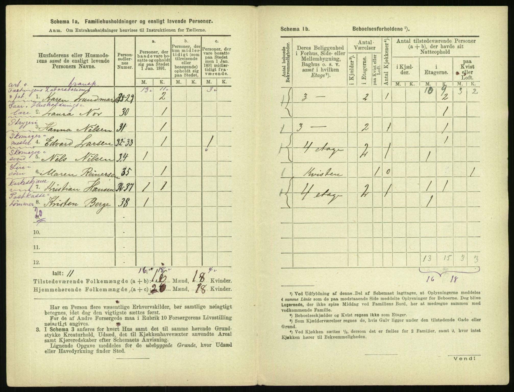 RA, 1891 census for 0301 Kristiania, 1891, p. 15865