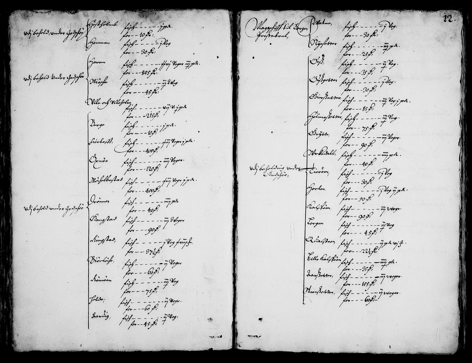 Rentekammeret inntil 1814, Realistisk ordnet avdeling, AV/RA-EA-4070/On/L0001/0002: Statens gods / [Jj 2]: Jordebok og forklaring over atkomstene til Hannibal Sehesteds gods, 1651, p. 1011b-1012a