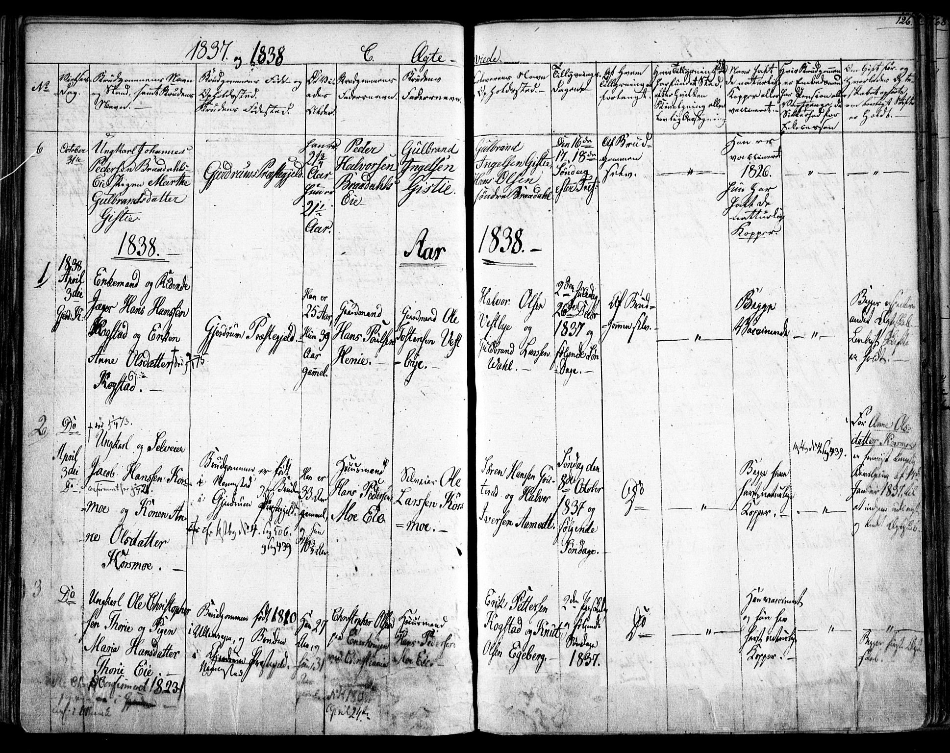 Gjerdrum prestekontor Kirkebøker, AV/SAO-A-10412b/F/Fa/L0005: Parish register (official) no. I 5, 1835-1845, p. 126