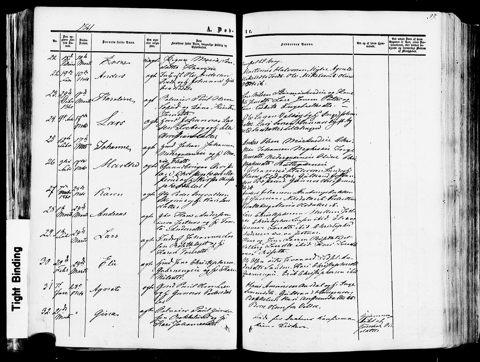 Vang prestekontor, Hedmark, SAH/PREST-008/H/Ha/Haa/L0013: Parish register (official) no. 13, 1855-1879, p. 57