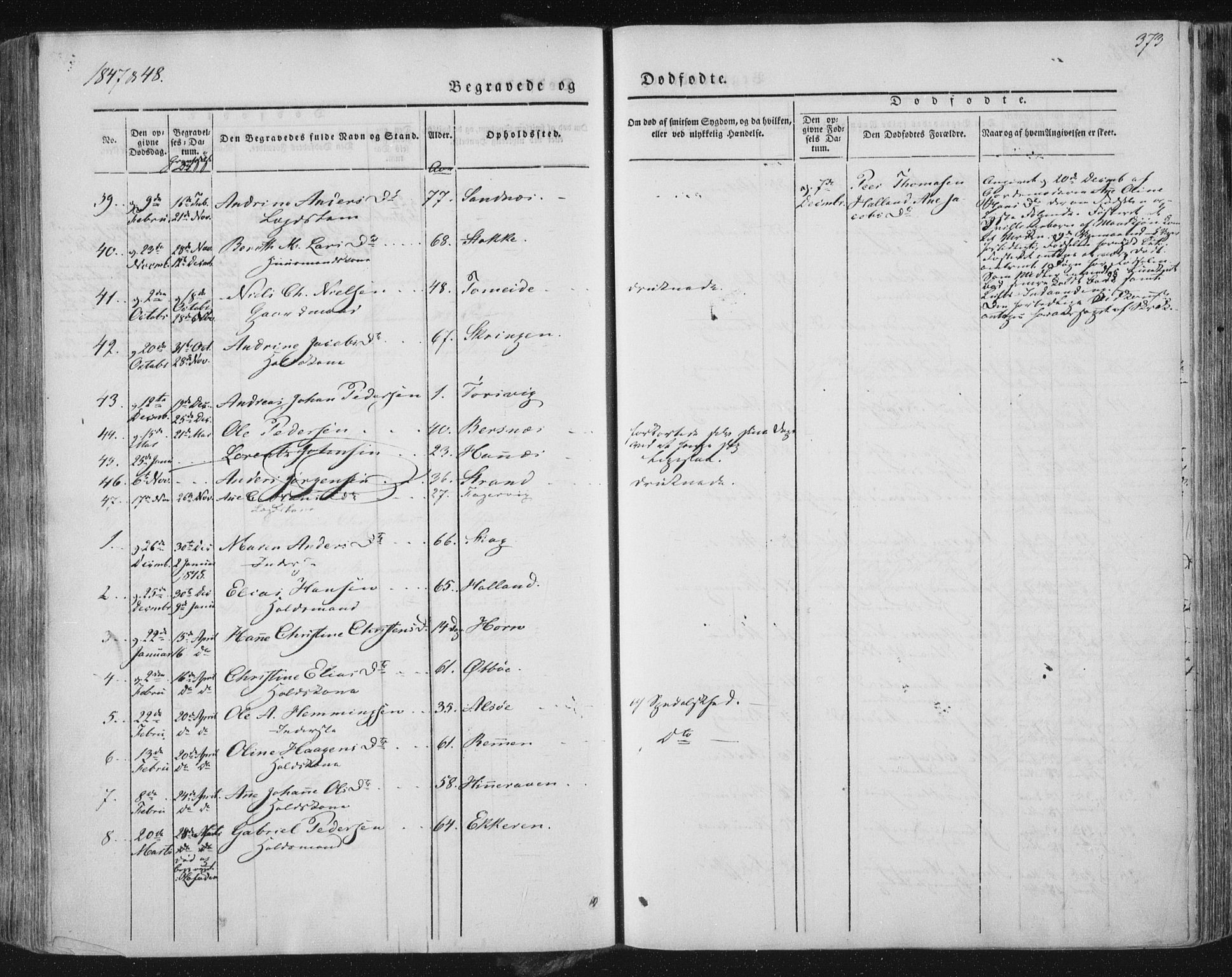 Ministerialprotokoller, klokkerbøker og fødselsregistre - Nordland, AV/SAT-A-1459/838/L0549: Parish register (official) no. 838A07, 1840-1854, p. 373