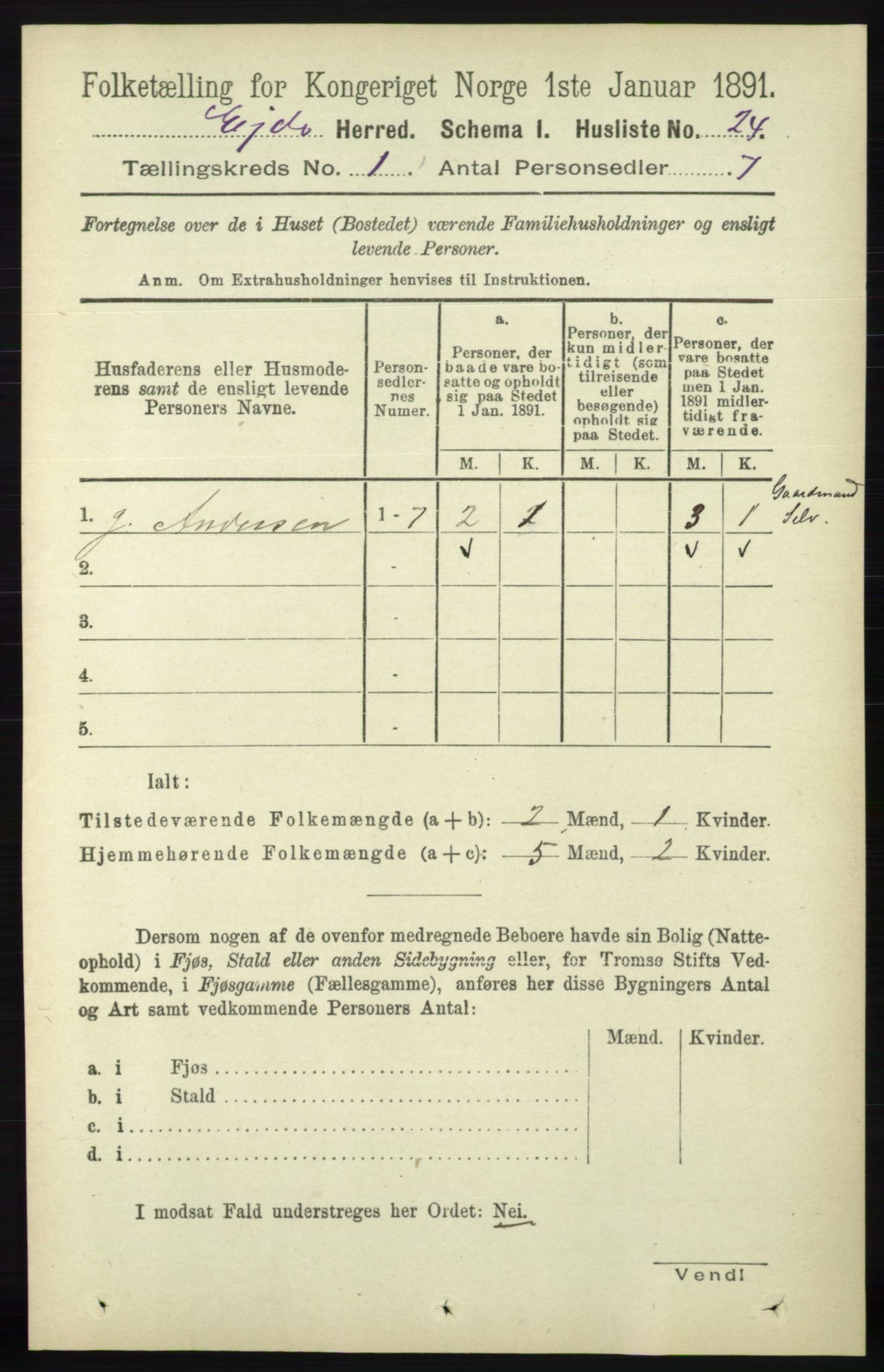 RA, 1891 census for 0925 Eide, 1891, p. 38