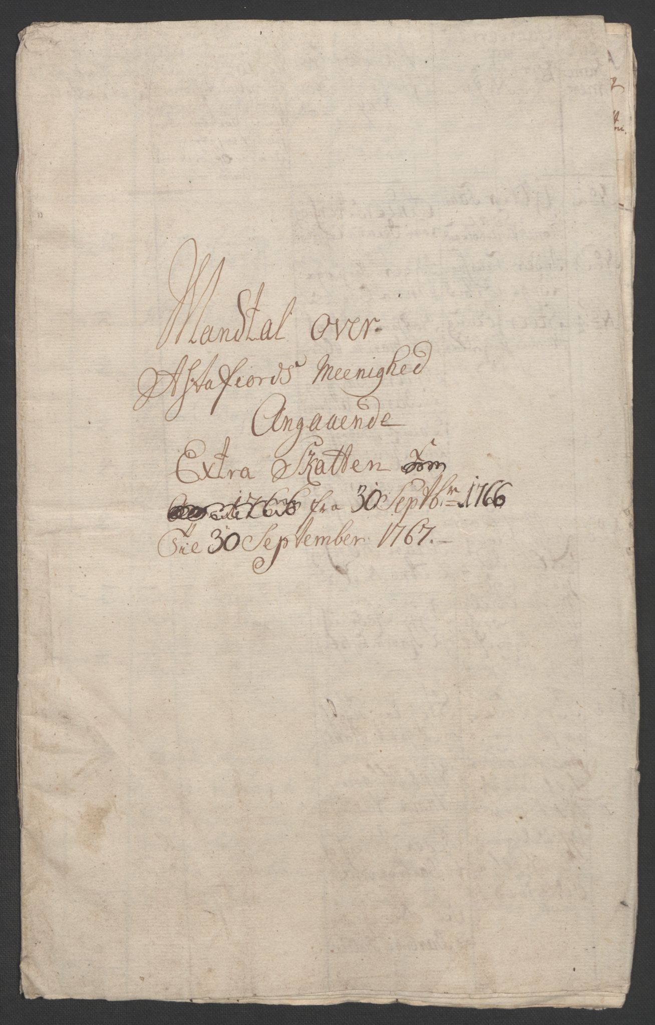 Rentekammeret inntil 1814, Realistisk ordnet avdeling, AV/RA-EA-4070/Ol/L0022b: [Gg 10]: Ekstraskatten, 23.09.1762. Senja og Troms, 1765-1768, p. 185