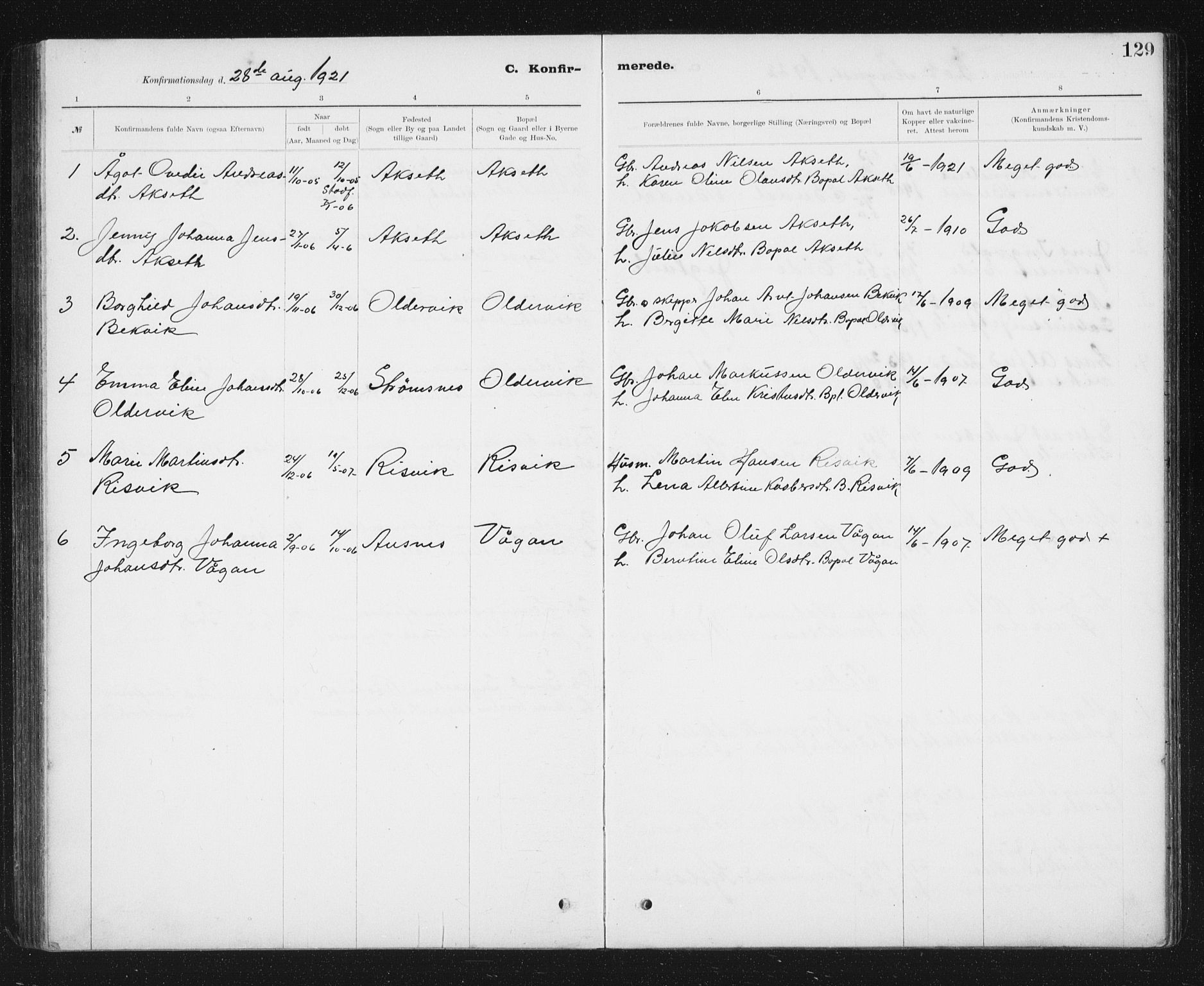 Ministerialprotokoller, klokkerbøker og fødselsregistre - Sør-Trøndelag, AV/SAT-A-1456/637/L0563: Parish register (copy) no. 637C04, 1899-1940, p. 129