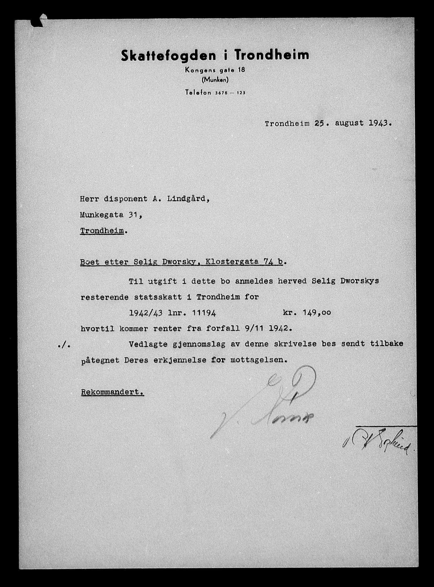 Justisdepartementet, Tilbakeføringskontoret for inndratte formuer, AV/RA-S-1564/H/Hc/Hca/L0895: --, 1945-1947, p. 24