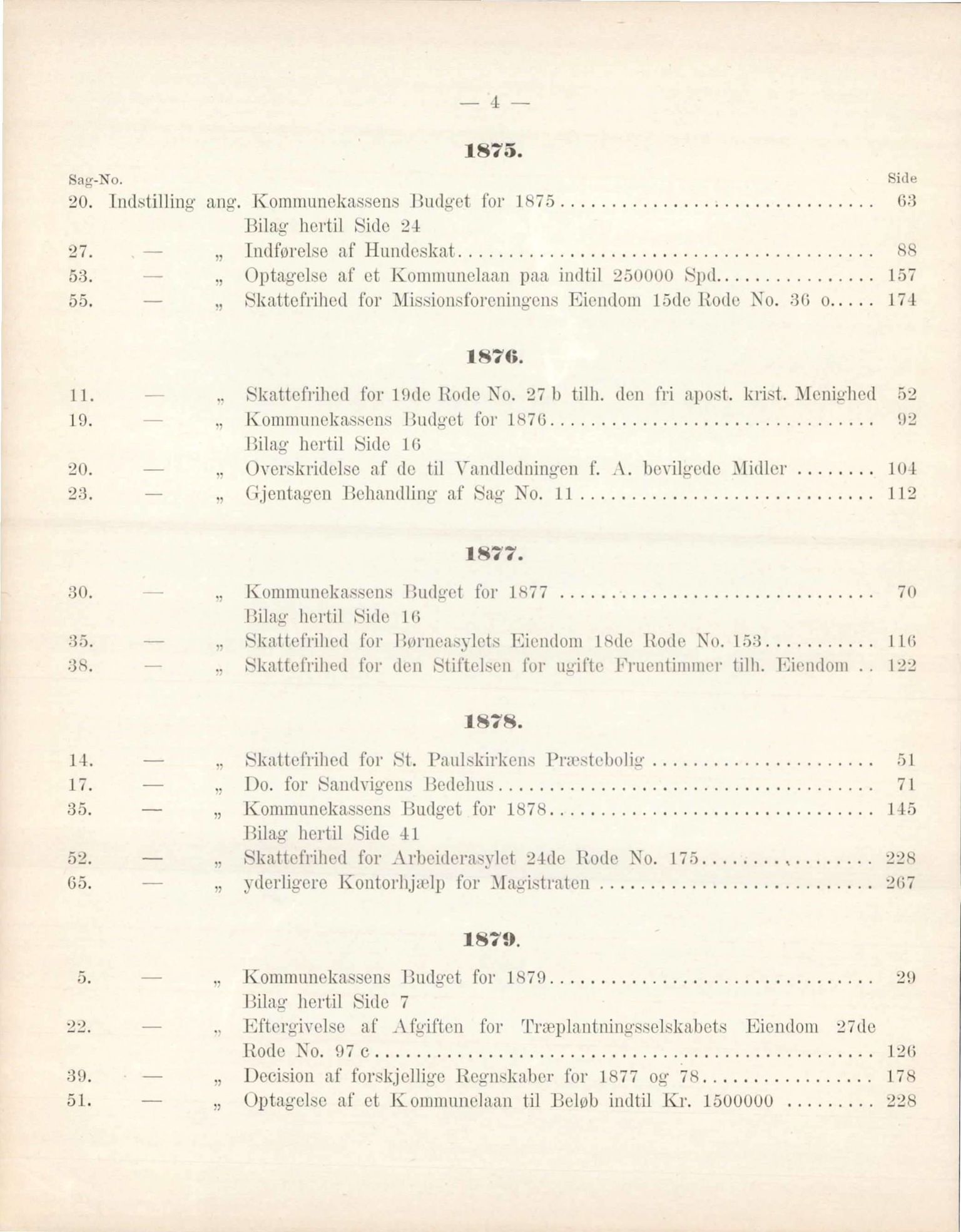 Bergen kommune. Formannskapet, BBA/A-0003/Ac/L0001: Generalregister til Bergens Kommuneforhandlinger, 1837-1900