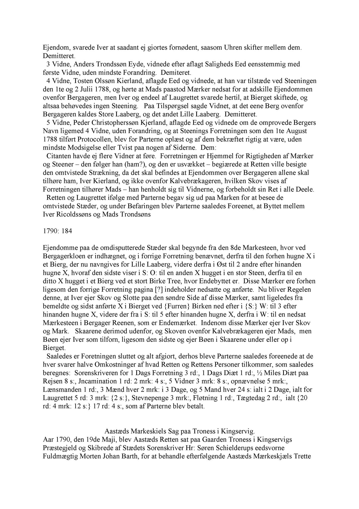Samling av fulltekstavskrifter, SAB/FULLTEKST/A/12/0099: Hardanger og Voss sorenskriveri, tingbok nr. Af 8 (del 2) for Hardanger, 1790-1792