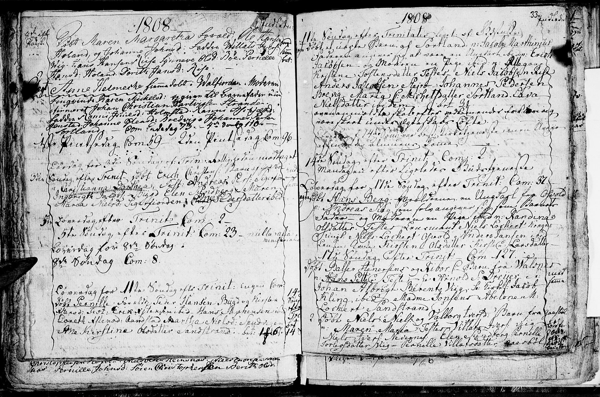 Ministerialprotokoller, klokkerbøker og fødselsregistre - Nordland, AV/SAT-A-1459/895/L1367: Parish register (official) no. 895A02, 1795-1811, p. 33