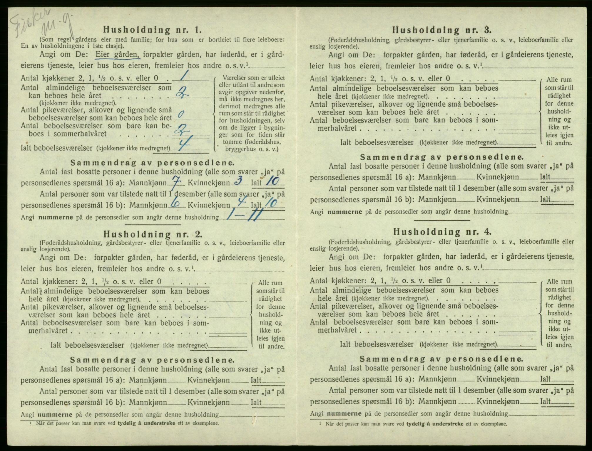 SAB, 1920 census for Austevoll, 1920, p. 483