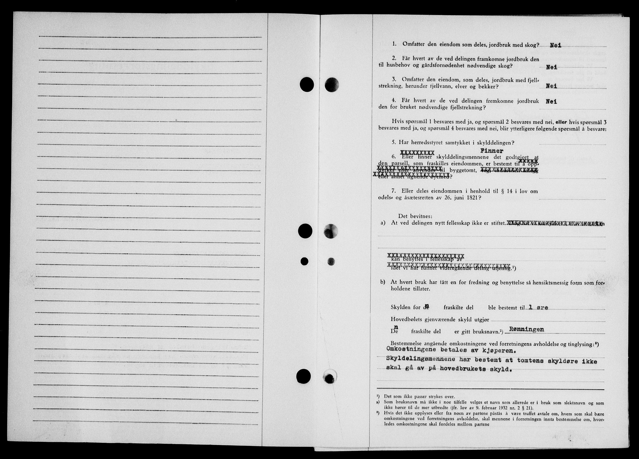 Lofoten sorenskriveri, SAT/A-0017/1/2/2C/L0021a: Mortgage book no. 21a, 1949-1949, Diary no: : 1326/1949