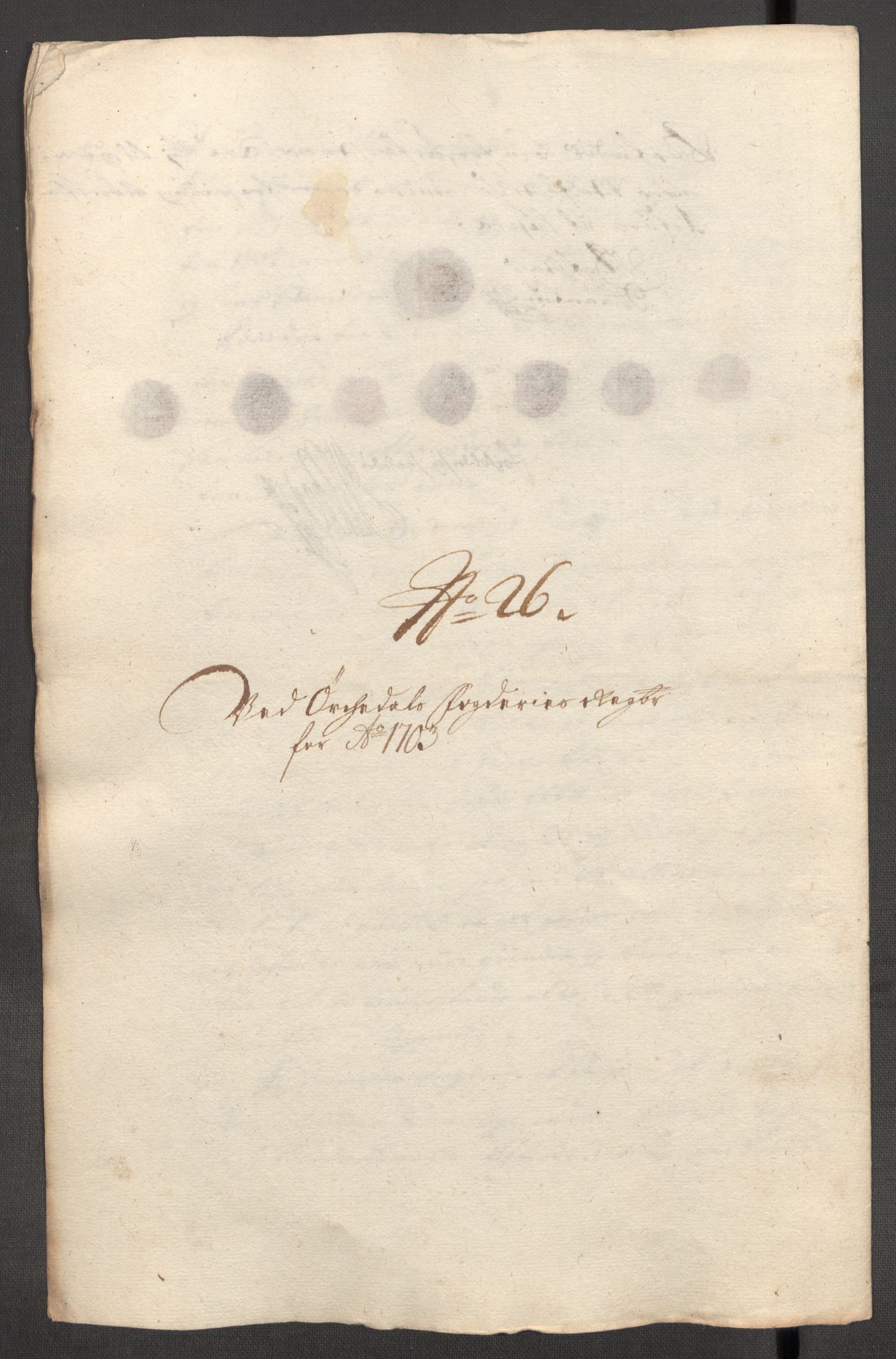 Rentekammeret inntil 1814, Reviderte regnskaper, Fogderegnskap, RA/EA-4092/R60/L3953: Fogderegnskap Orkdal og Gauldal, 1703, p. 224