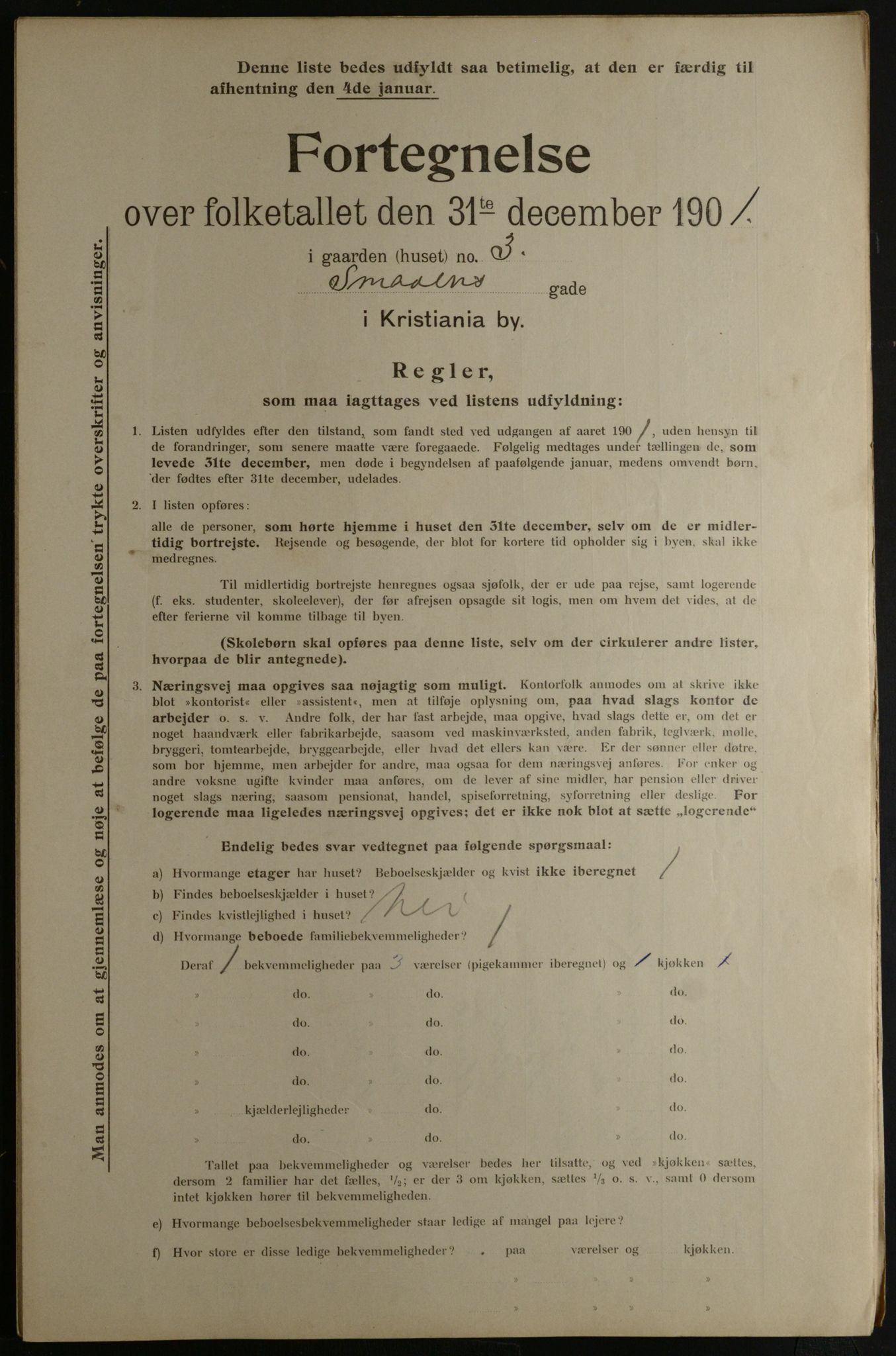 OBA, Municipal Census 1901 for Kristiania, 1901, p. 15060