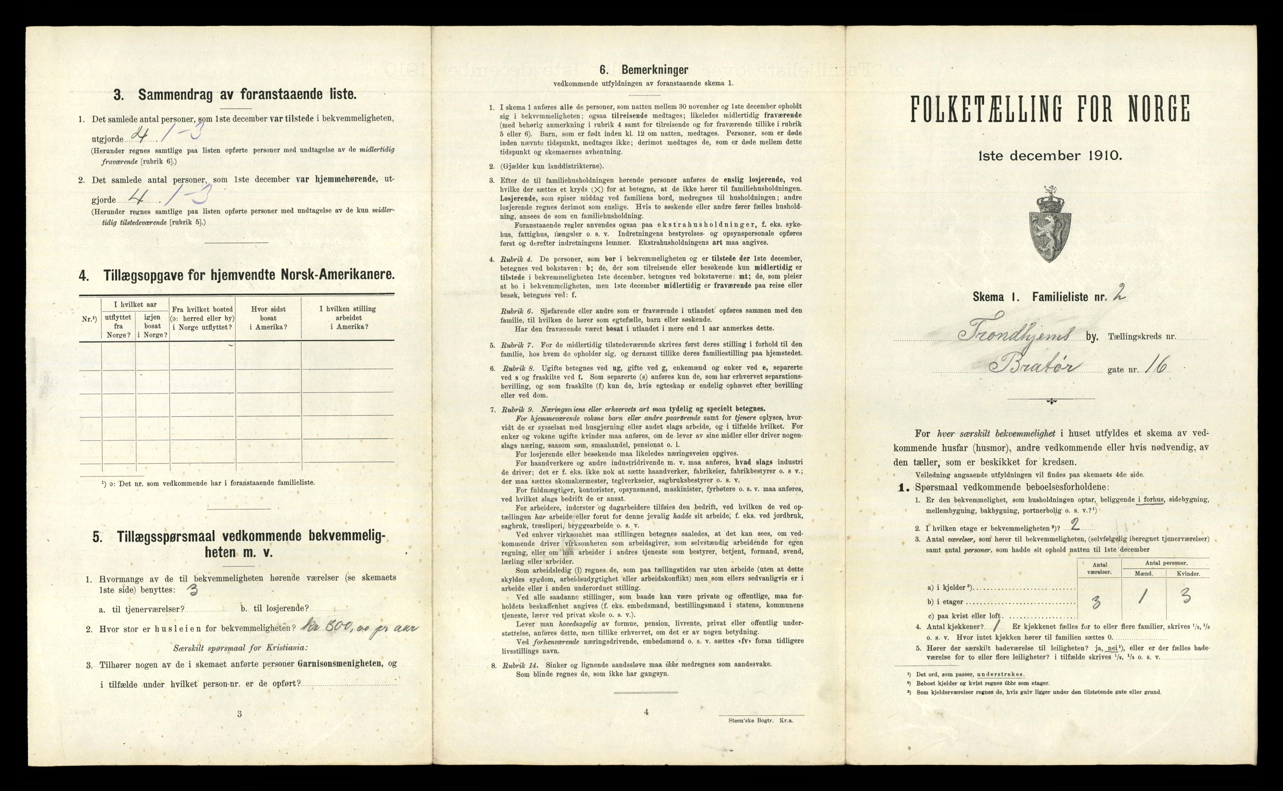 RA, 1910 census for Trondheim, 1910, p. 5891